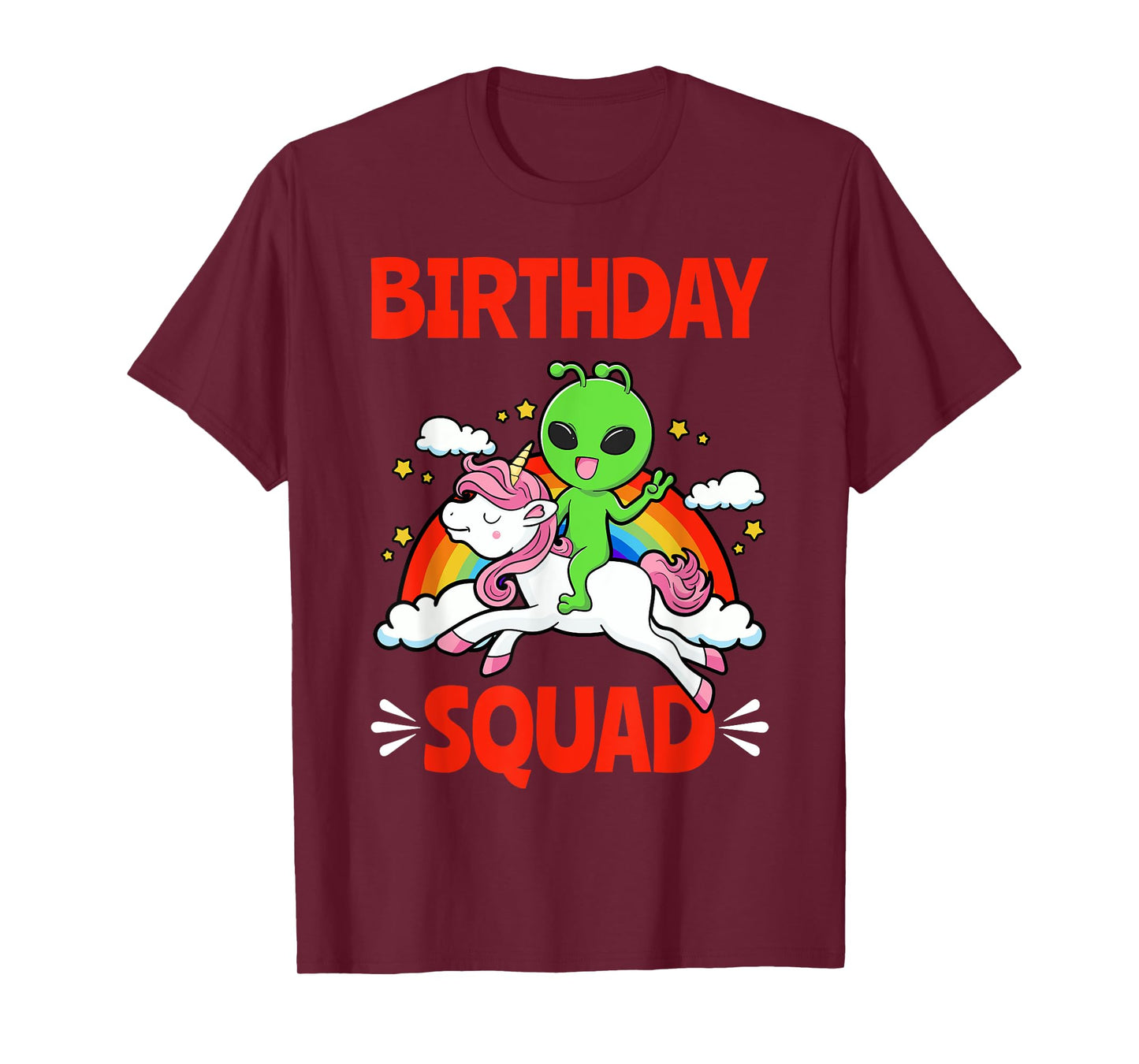 Birthday Alien Rainbow Unicorn Exobiology Astrobiology T-Shirt