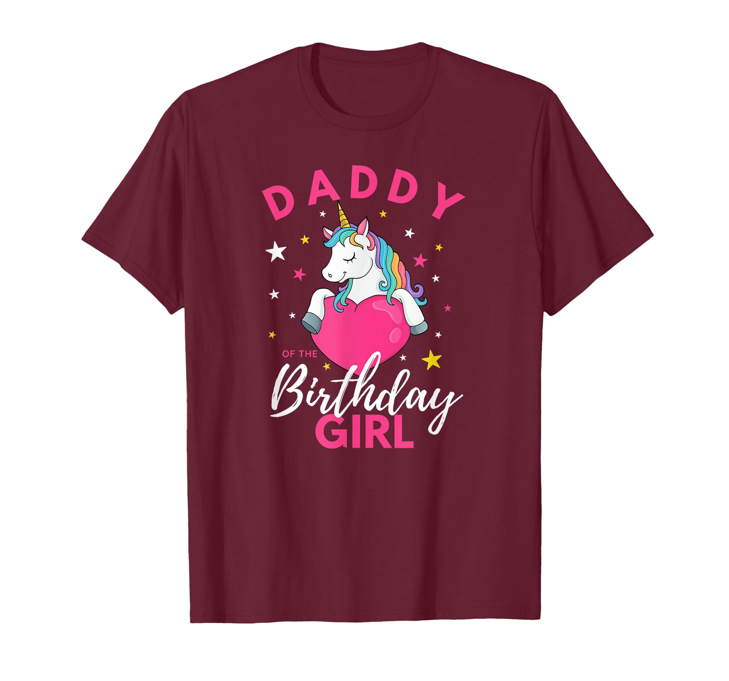 Daddy Of The Birthday Girl Unicorn T-Shirt