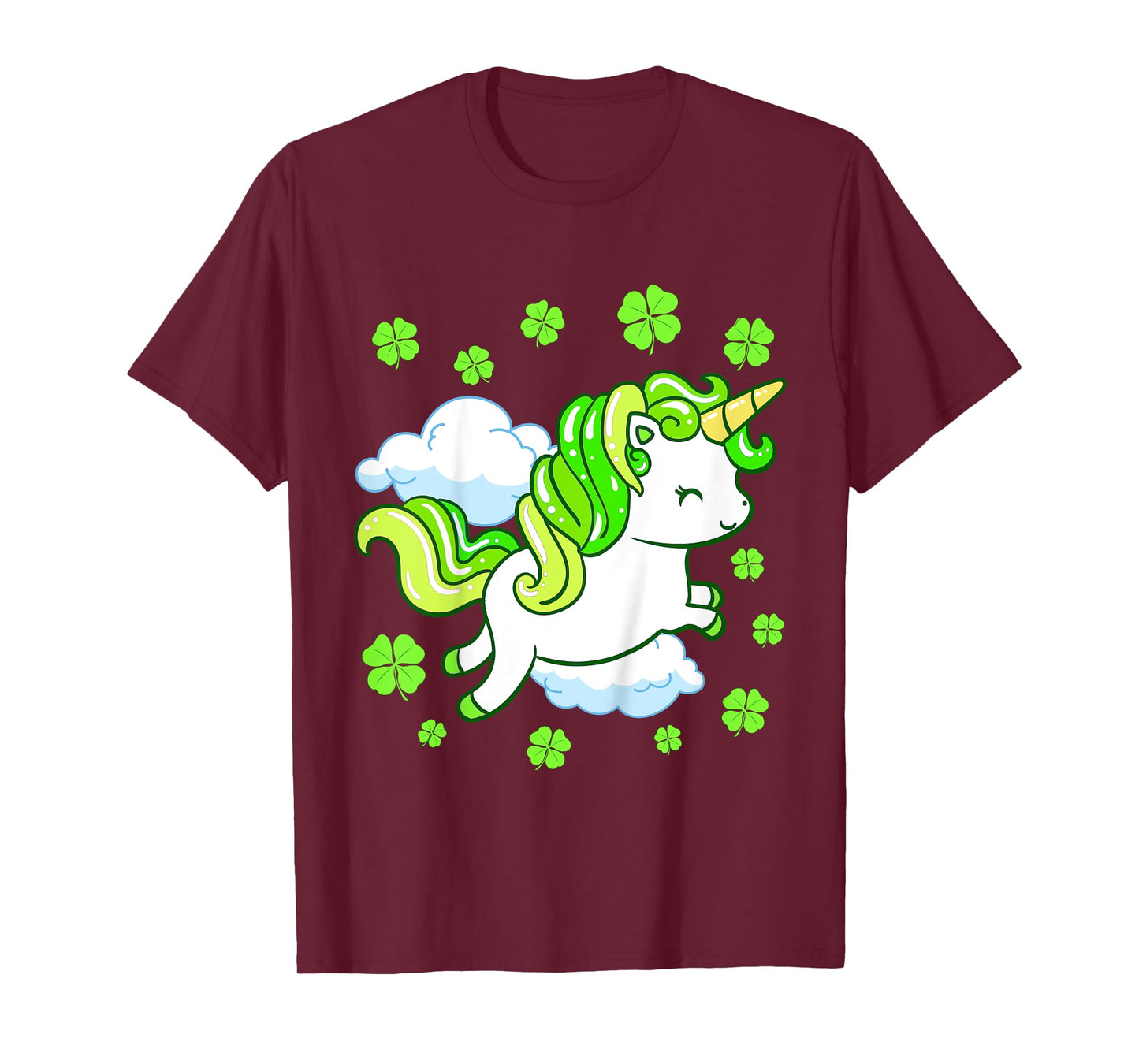 Kids St Patricks Day Unicorn Girls Toddler Shamrock T-Shirt