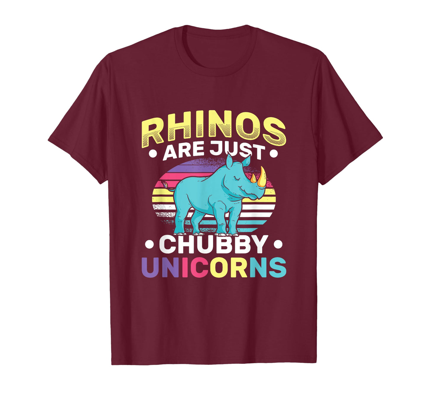 Funny Rhinos Are Just Chubby Unicorn Joke T-Shirt
