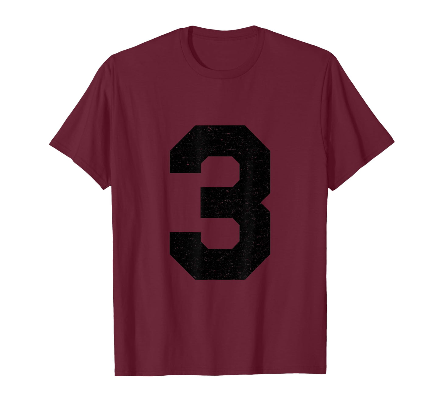 #3 Jersey Uniform Varsity Sports Number, 3rd Place T-Shirt