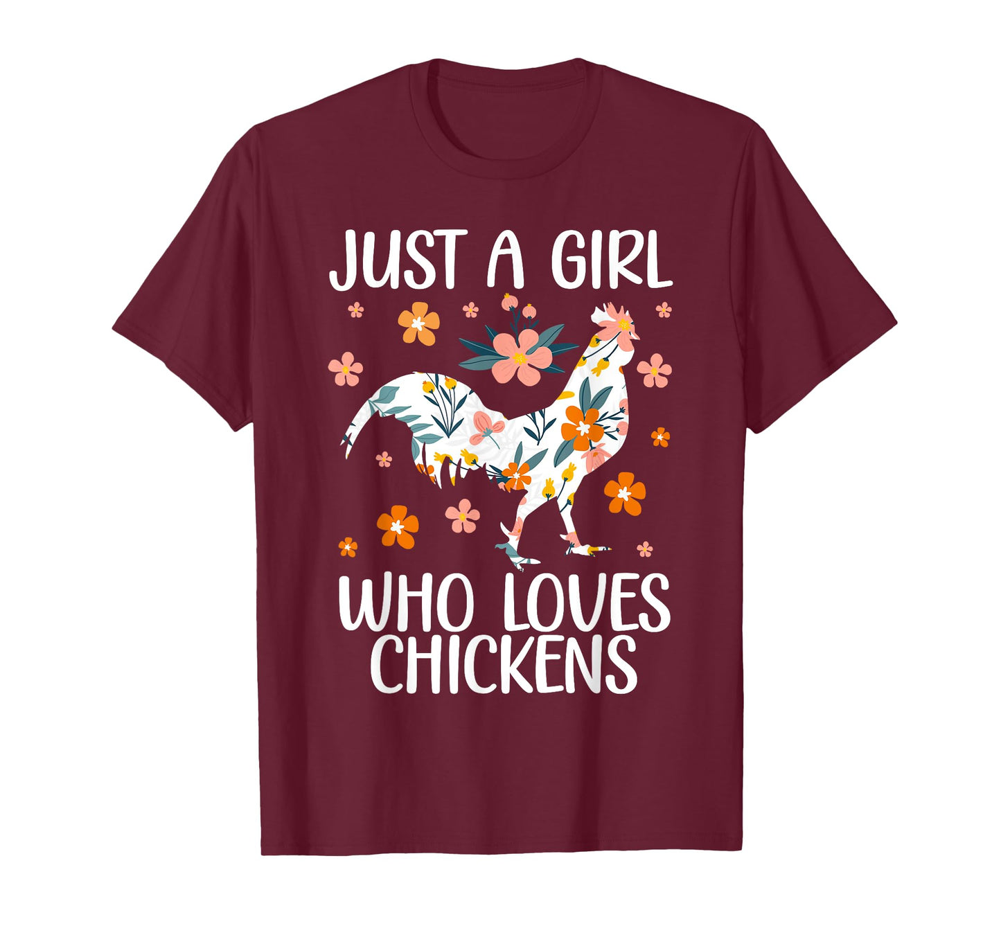 Funny Chicken Art For Girls Women Chick Flock Chicken Farmer T-Shirt