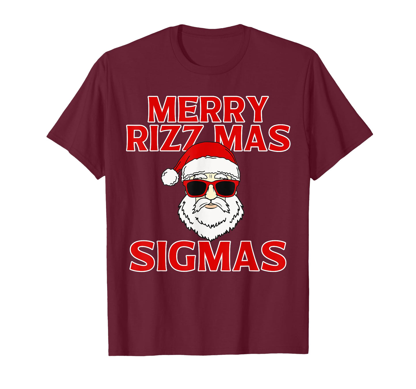 Merry Rizzmas School Funny Christmas Santa Claus Kids Teens T-Shirt
