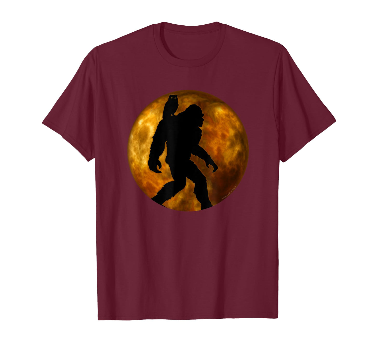 Cool Bigfoot Lovers Design with Full Moon - Bigfoot T-Shirt
