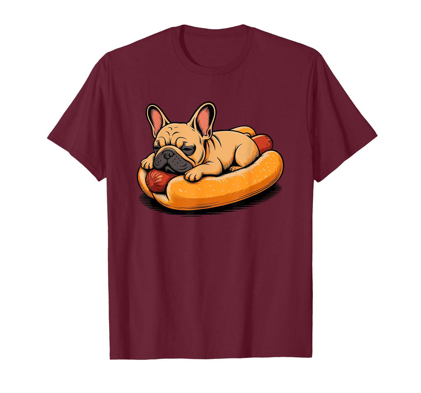 French Bulldog Hotdog Bun Frenchie Bulldogs T-Shirt