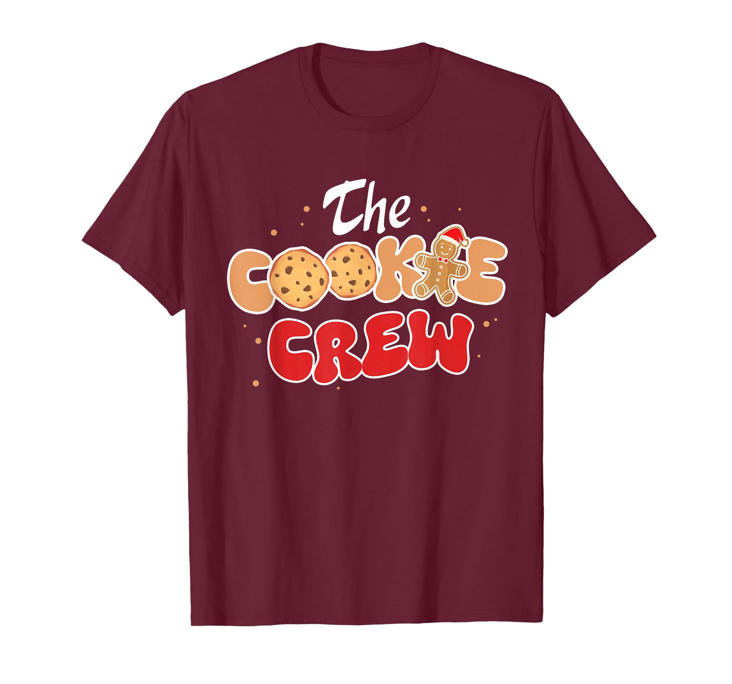 The Cookie Crew Christmas Gingerbread Man Cookie Baking Team T-Shirt
