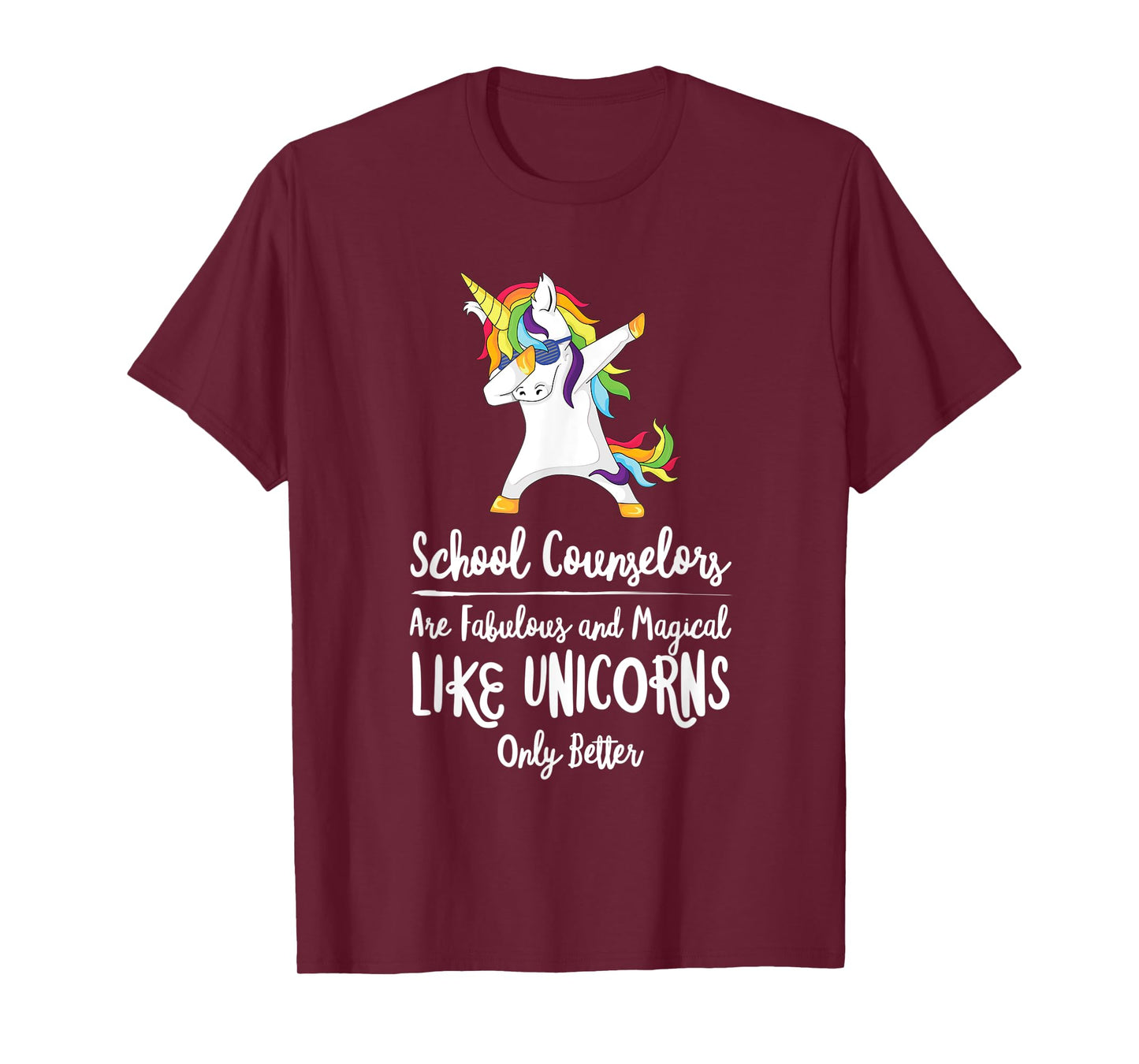 School Counselor Unicorn Teacher Therapist Counseling Advise T-Shirt