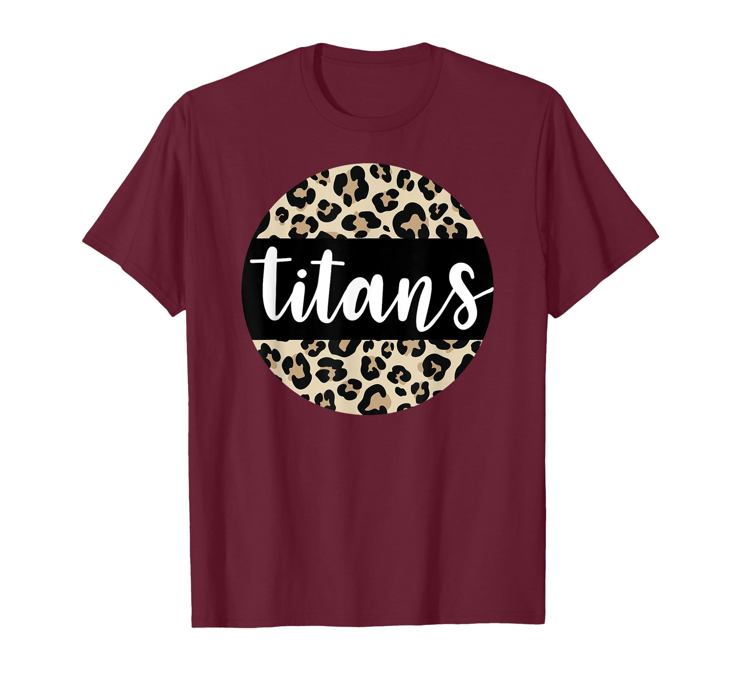 Leopard Print Titans Team Mascot School Spirit Game Night T-Shirt