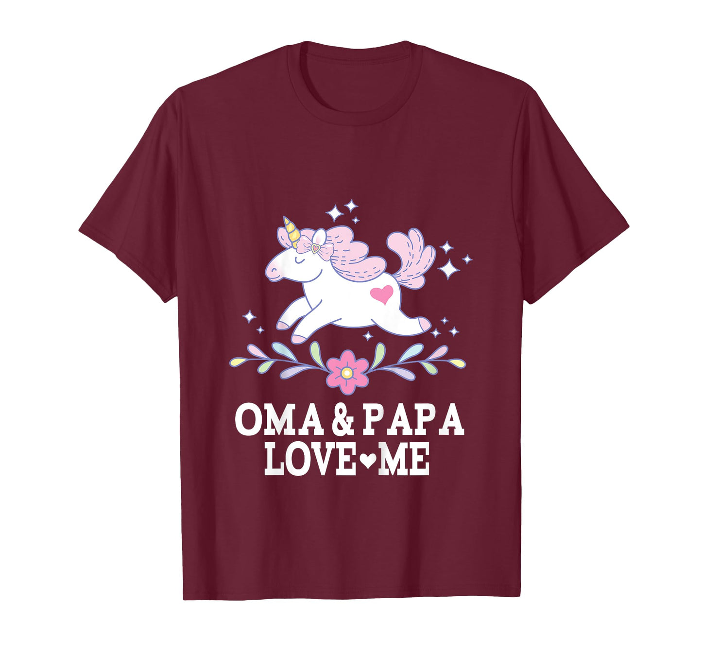 Oma and Papa Love Me Granddaughter Unicorn T-Shirt