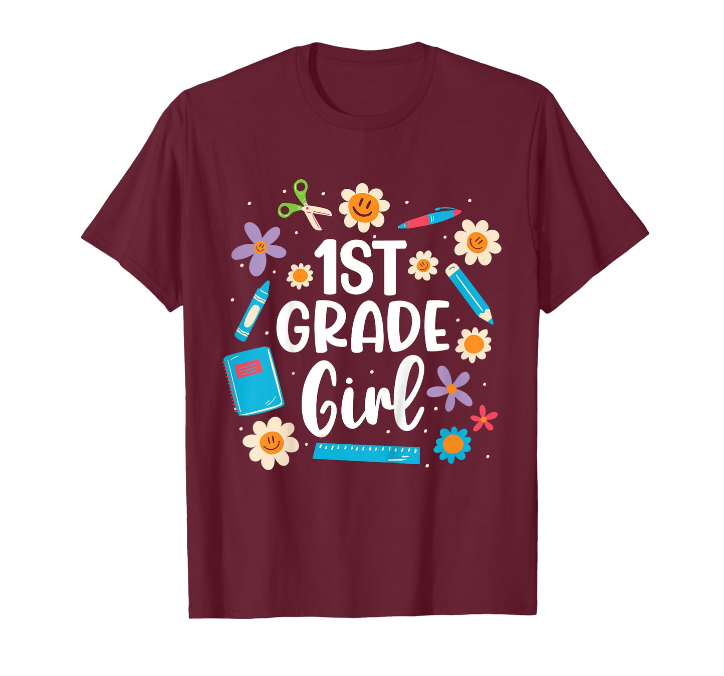 Girls 1st Grade Girl Back To School T-Shirt