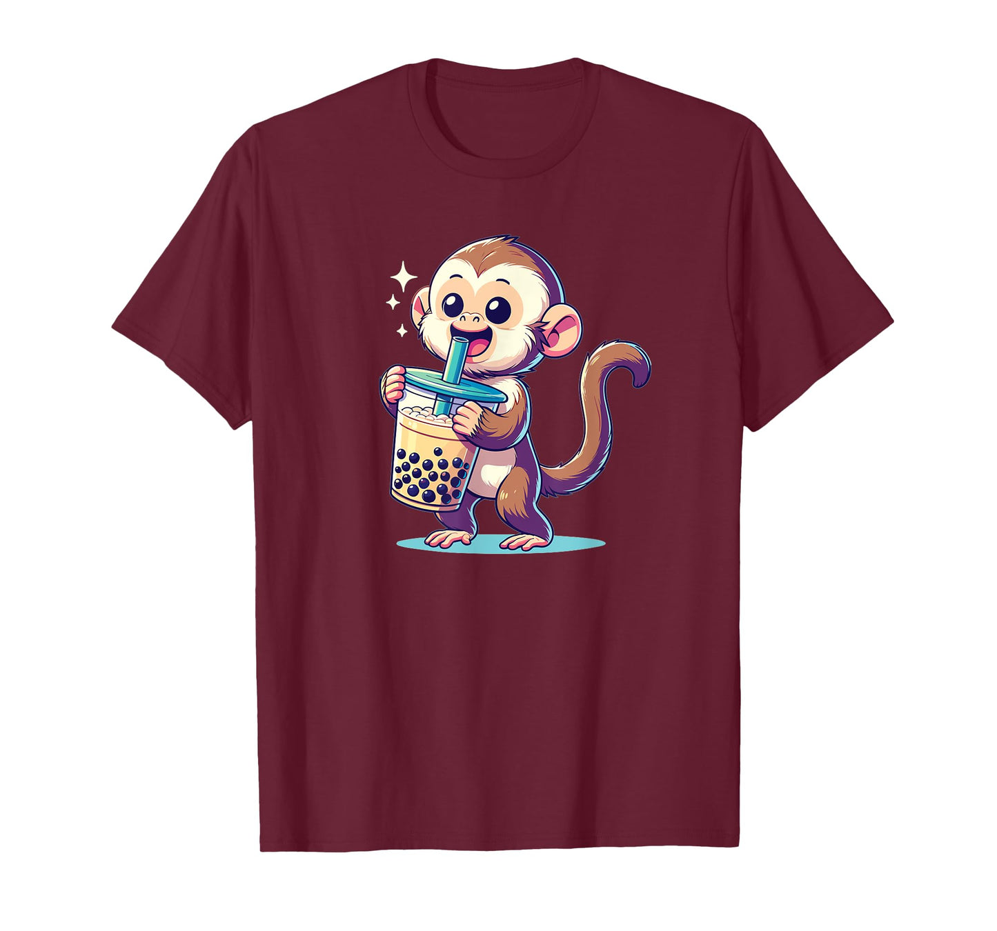 Kawaii Monkey Bubble Tea Boba Cappuccino Monkey T-Shirt