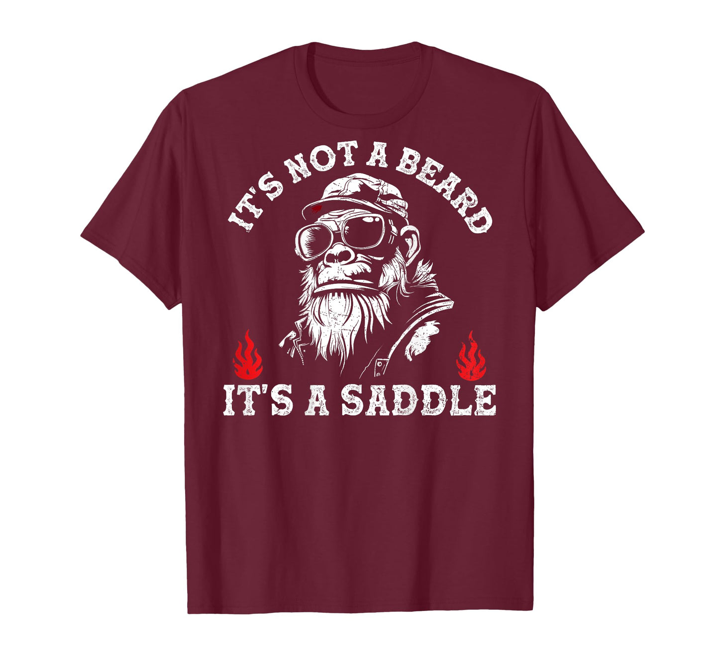 It's Not A Beard It's A Saddle Monkey Funny T-Shirt