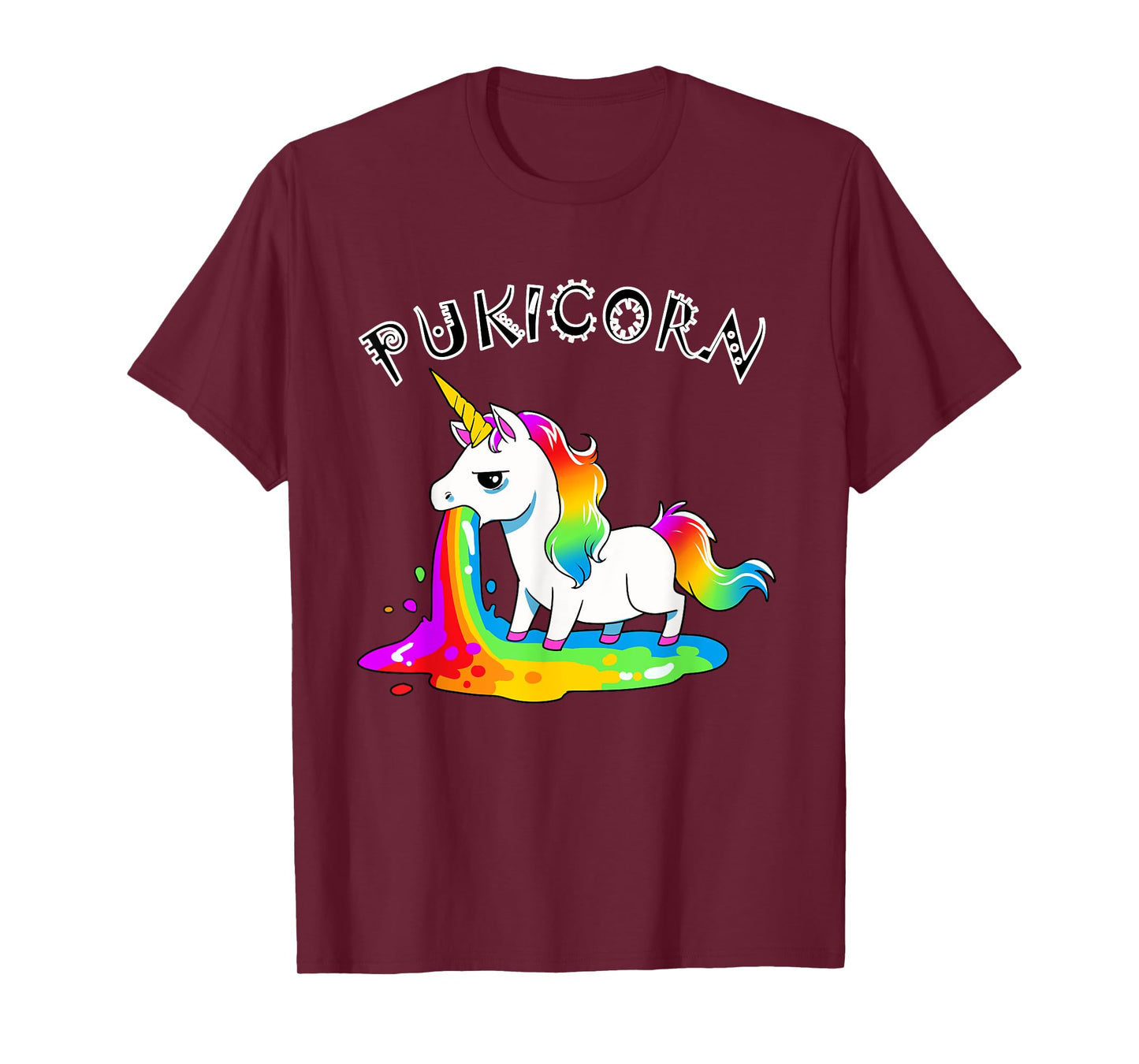 Funny Pukicorn Puke Unicorn Hurl Barf Unicorns Rainbow Vomit T-Shirt