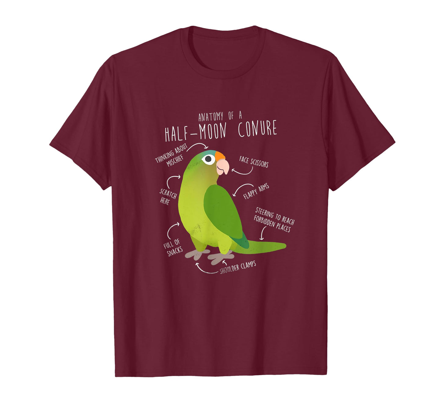 Half-Moon Conure For Parrot Parents and Bird Enthusiasts T-Shirt