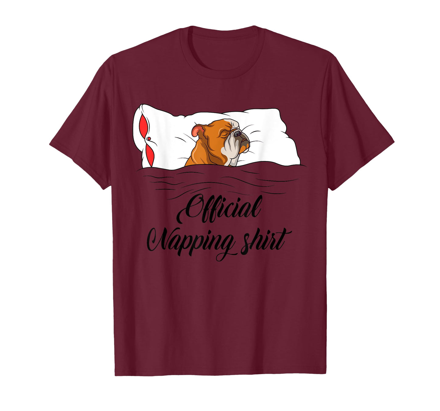Sleeping English Bulldog Pyjamas Gift Official Napping T-Shirt