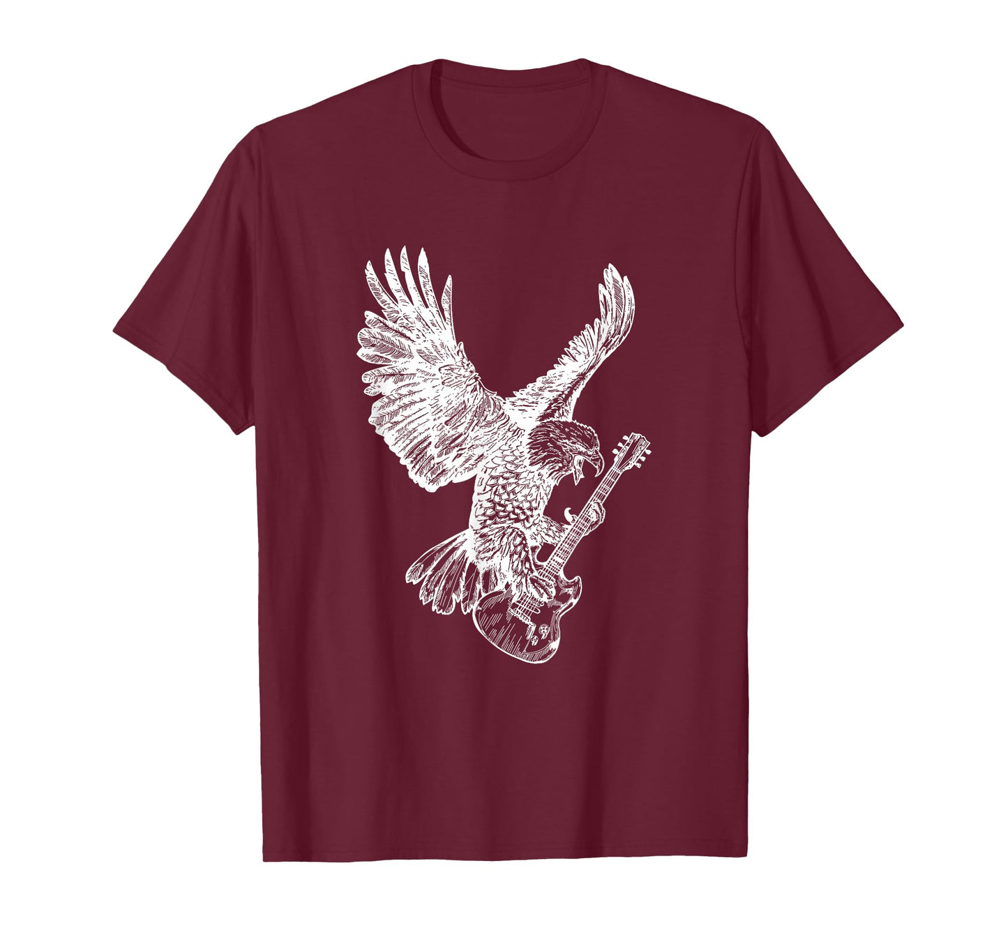 SEEMBO Eagle Playing Guitar Guitarist Musician Music Band T-Shirt