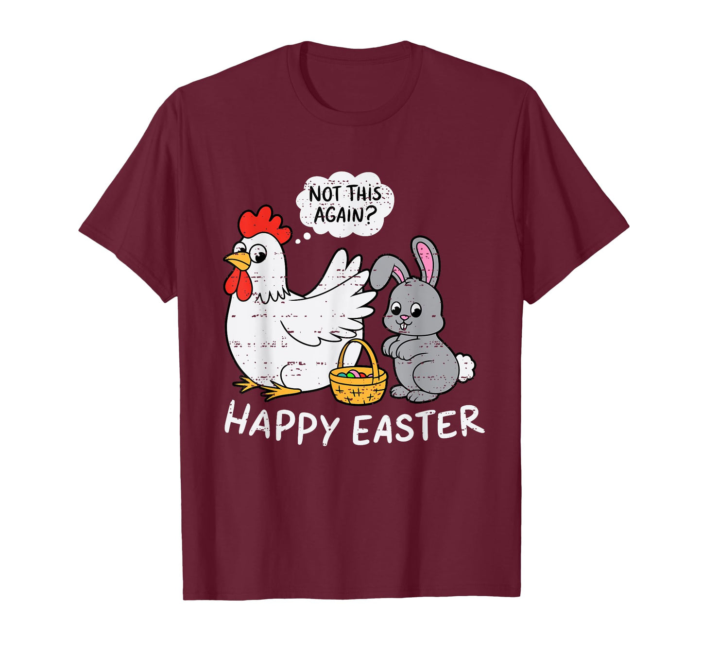Funny Easter Bunny Chicken Not Again Boys Girls Kid Children T-Shirt