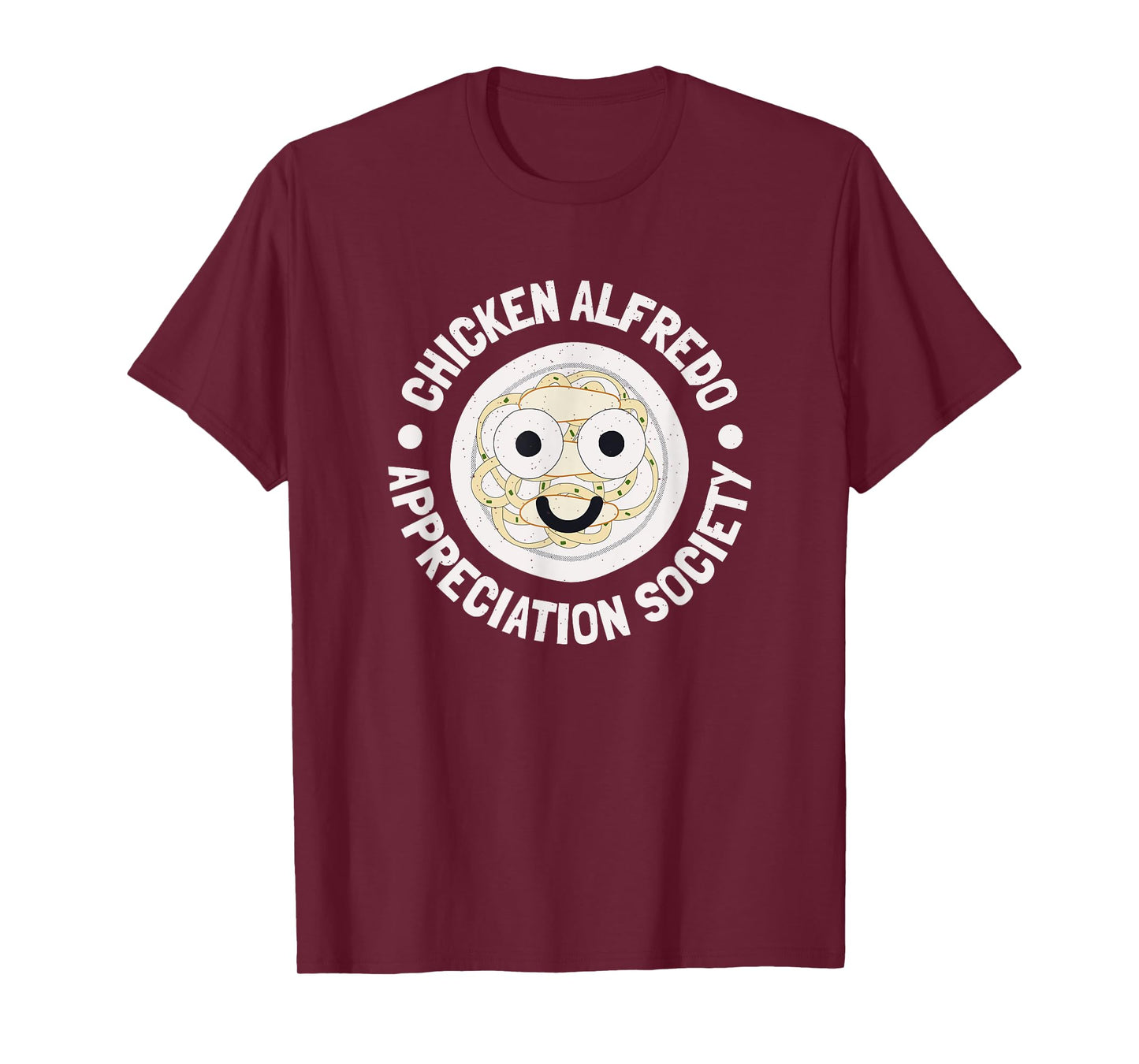 Love Chicken Alfredo Clothing Co. - Chicken Alfredo Appreciation Society T-Shirt - Unisex-Adult, Short Sleeve, Black, Small