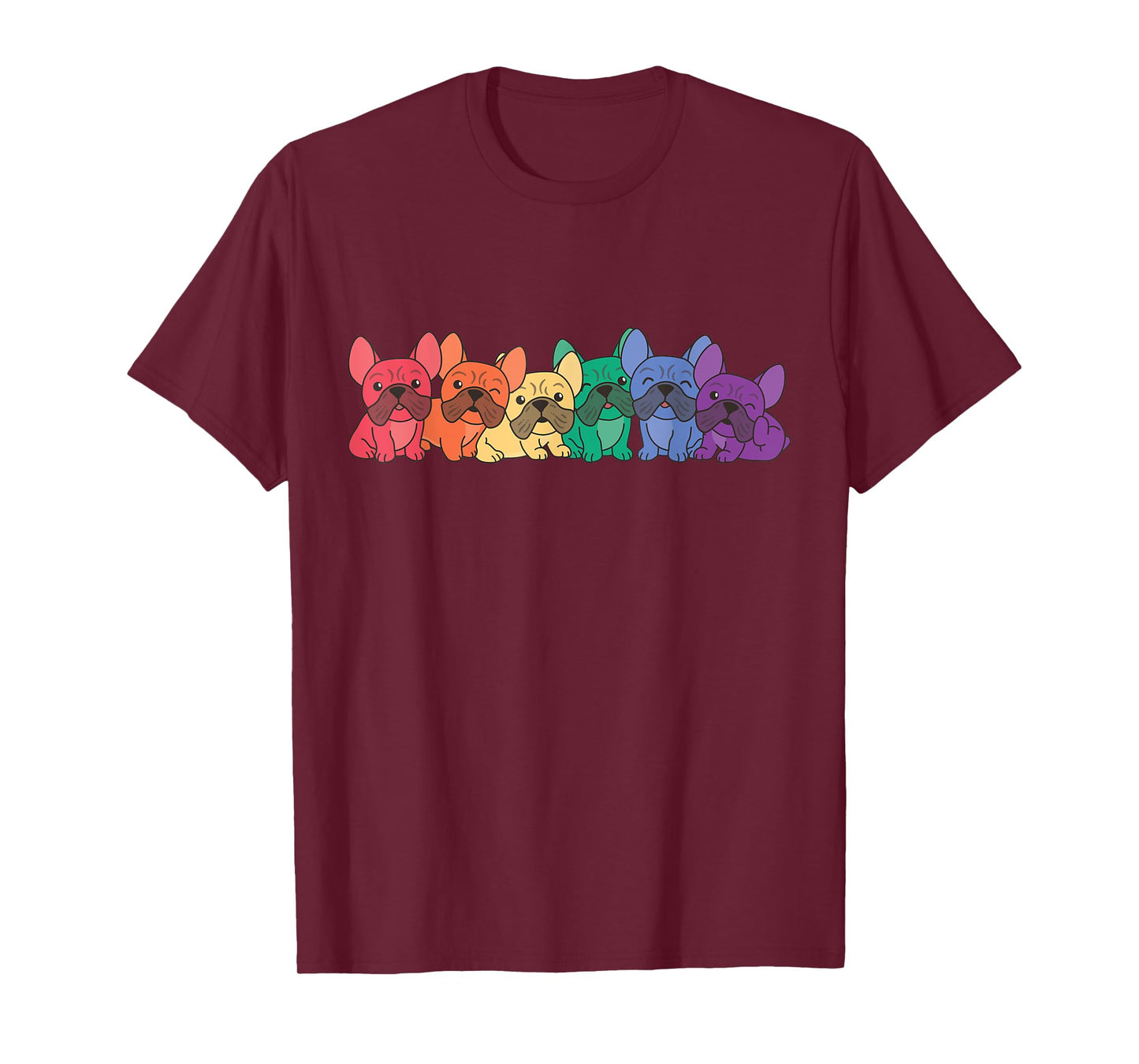 Rainbow Flag Pride Month Lgbtq Rainbow French Bulldog T-Shirt for Men Women