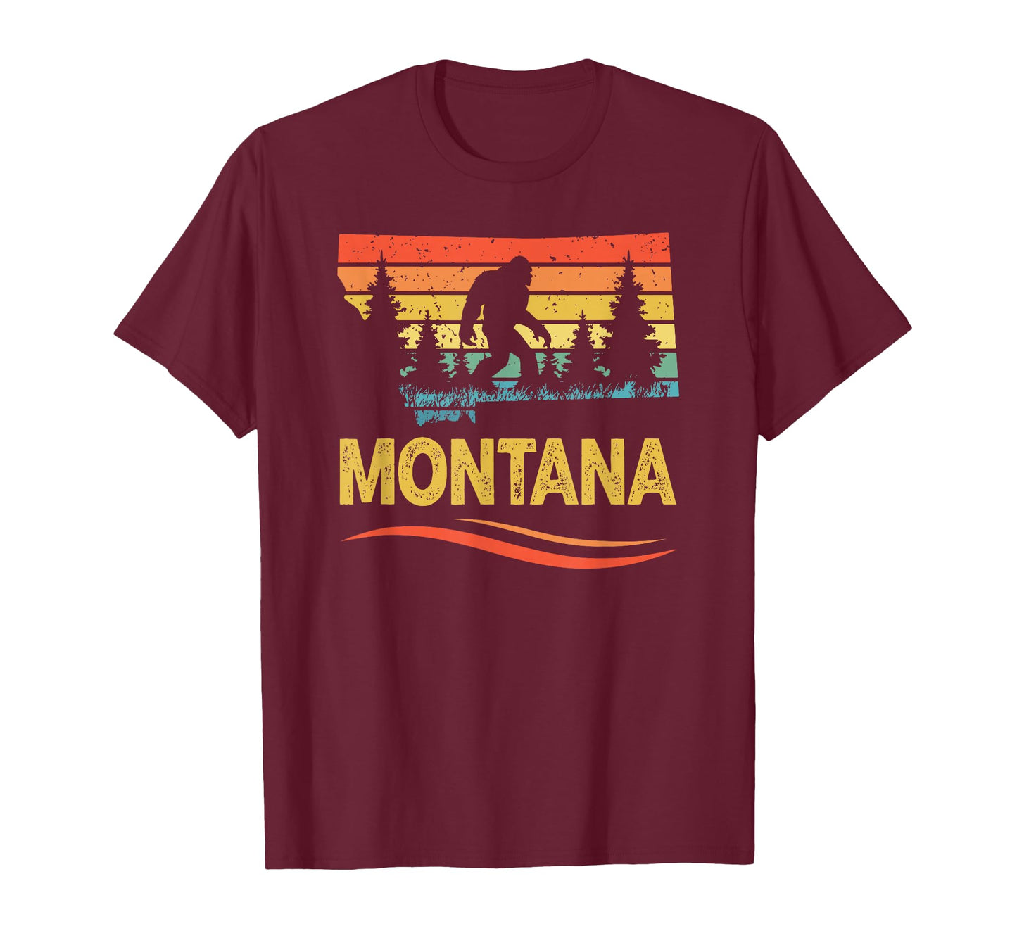 Montana and a Bigfoot Or Sasquatch T-Shirt