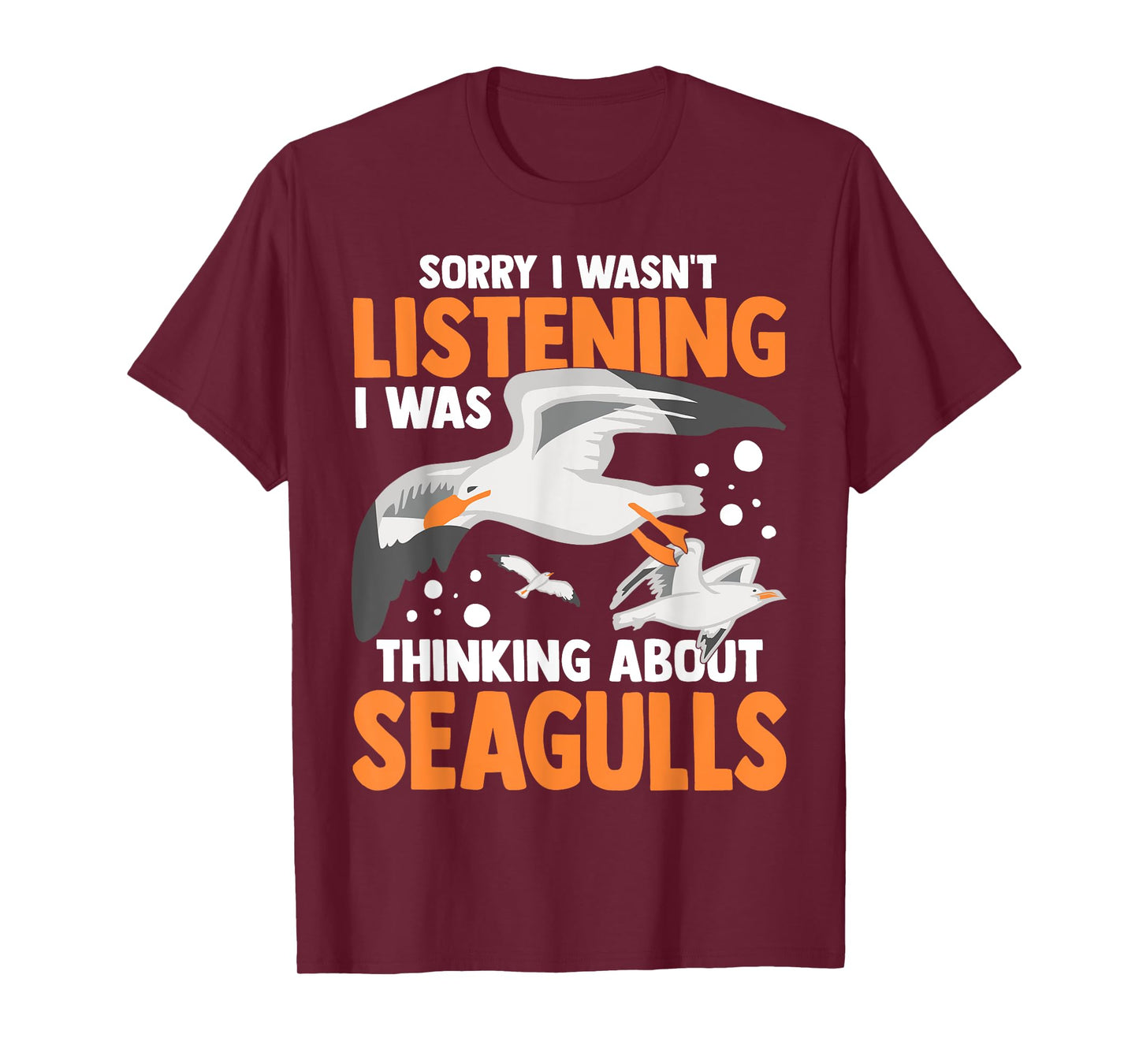Seagull Birds Funny Animals Flying Seabird T-Shirt