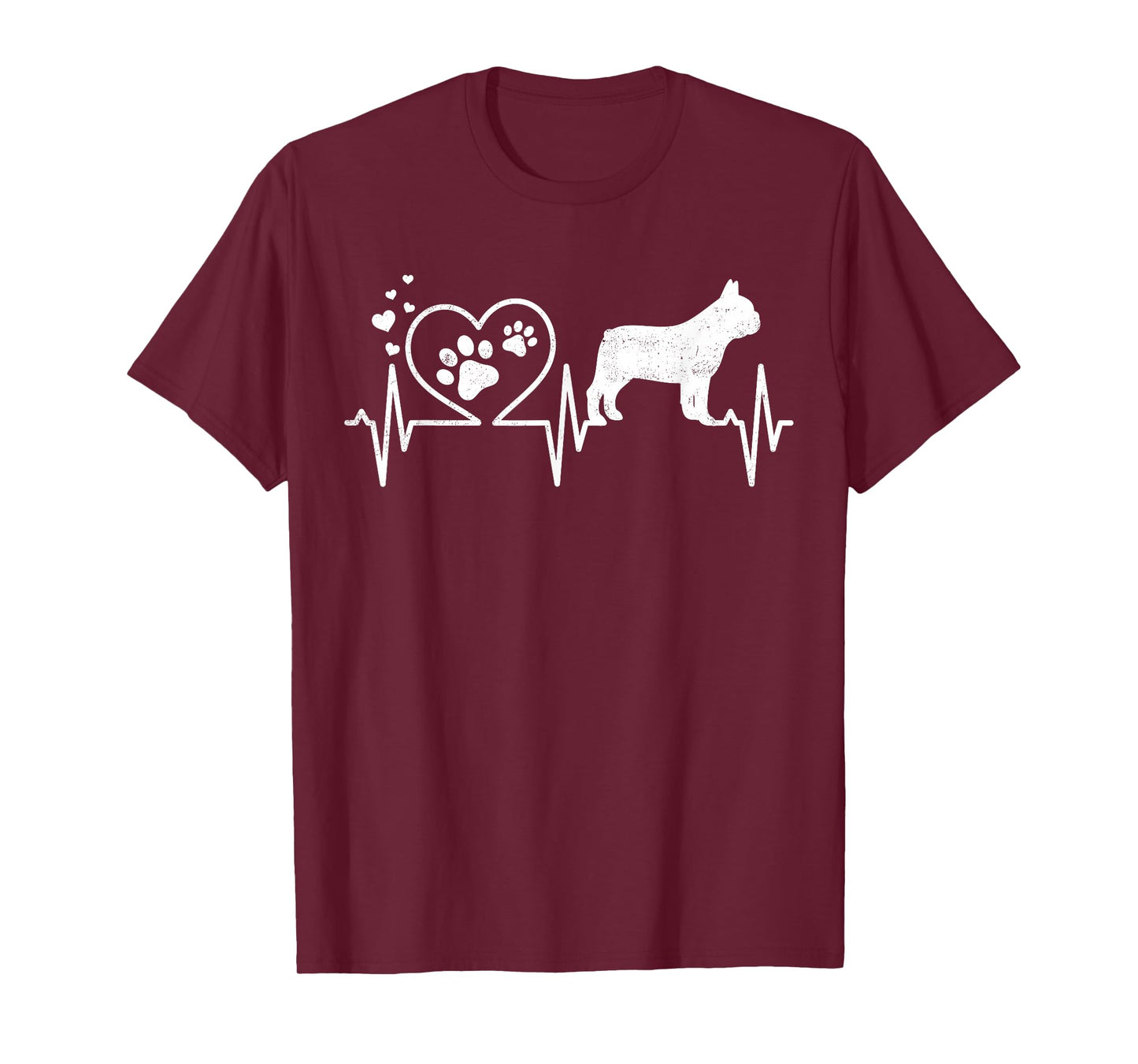 Frenchie French Bulldog Mom Mom Dad Heartbeat T-Shirt for Men Women Kids