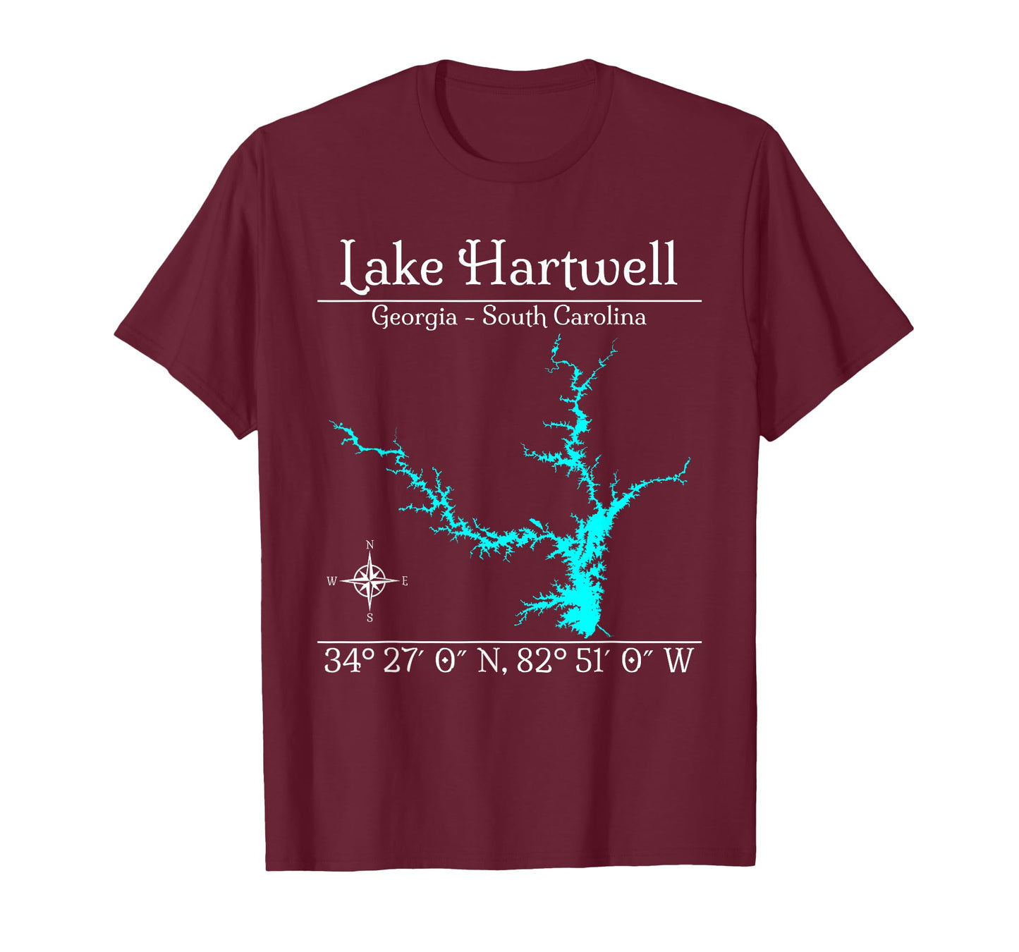 Lake Hartwell, Georgia - South Carolina T-Shirt