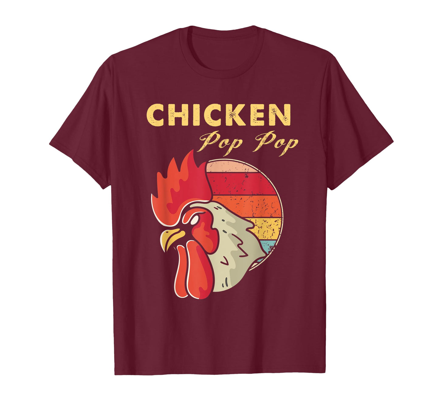 Chicken Pop Pop Grandpa Poultry Farmer Vintage T-Shirt
