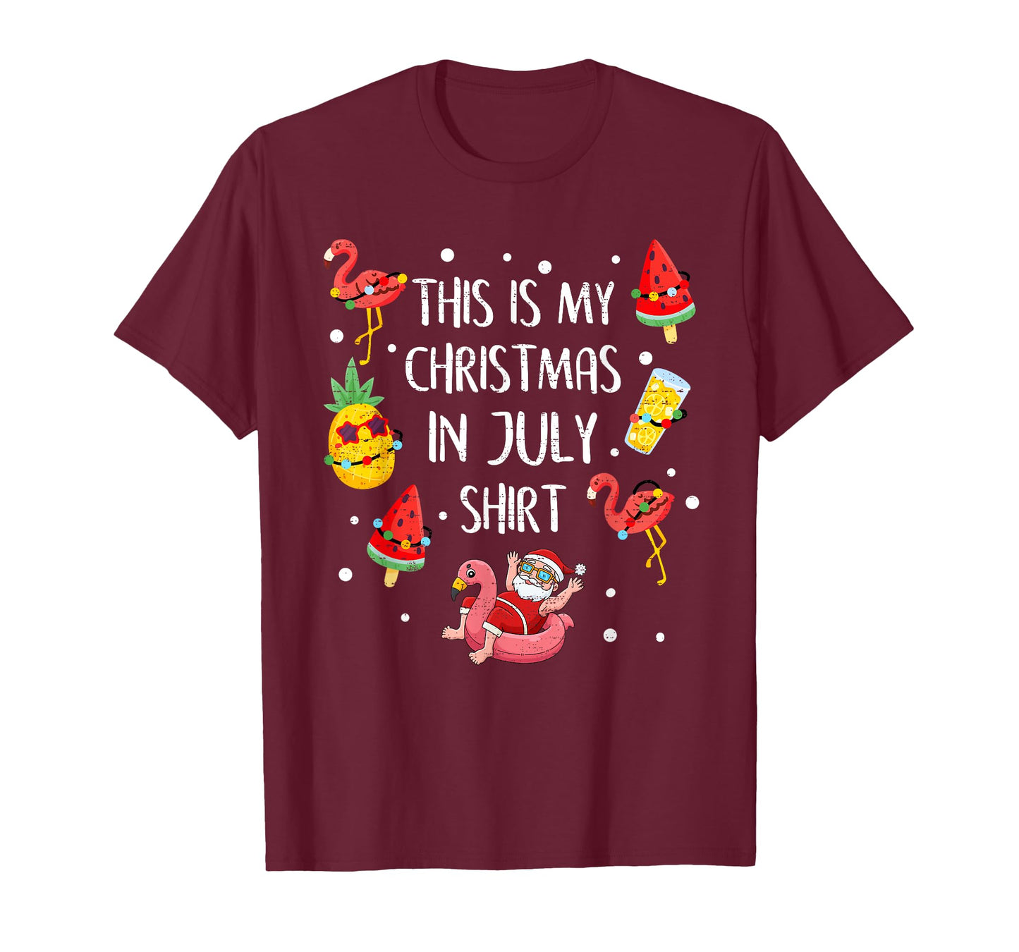 This Is My Christmas In July Shirt Xmas Summer Vacation T-Shirt