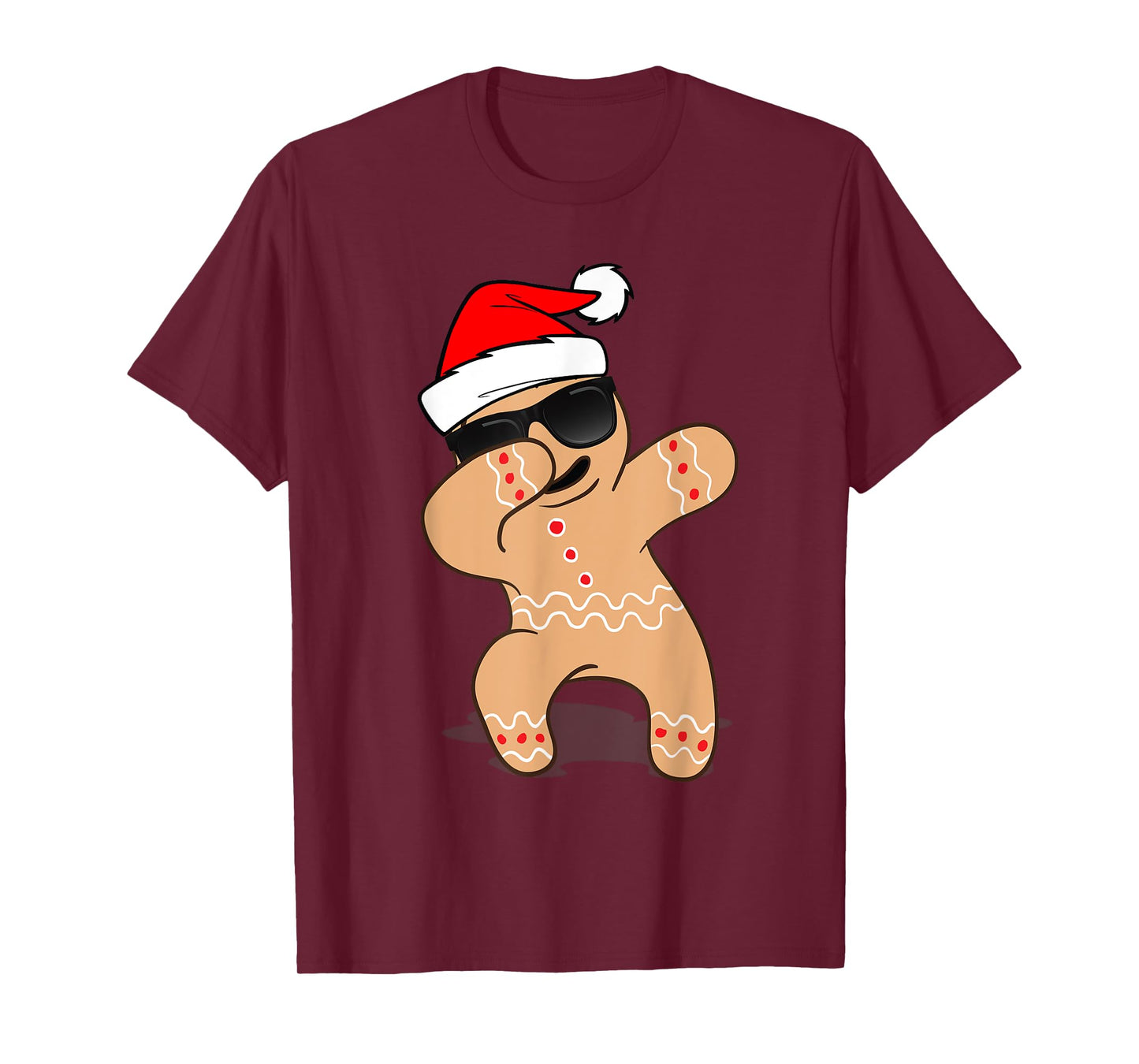 Dabbing Gingerbread Man Shirt - 2017 Funny Hip Hop Xmas Tee T-Shirt