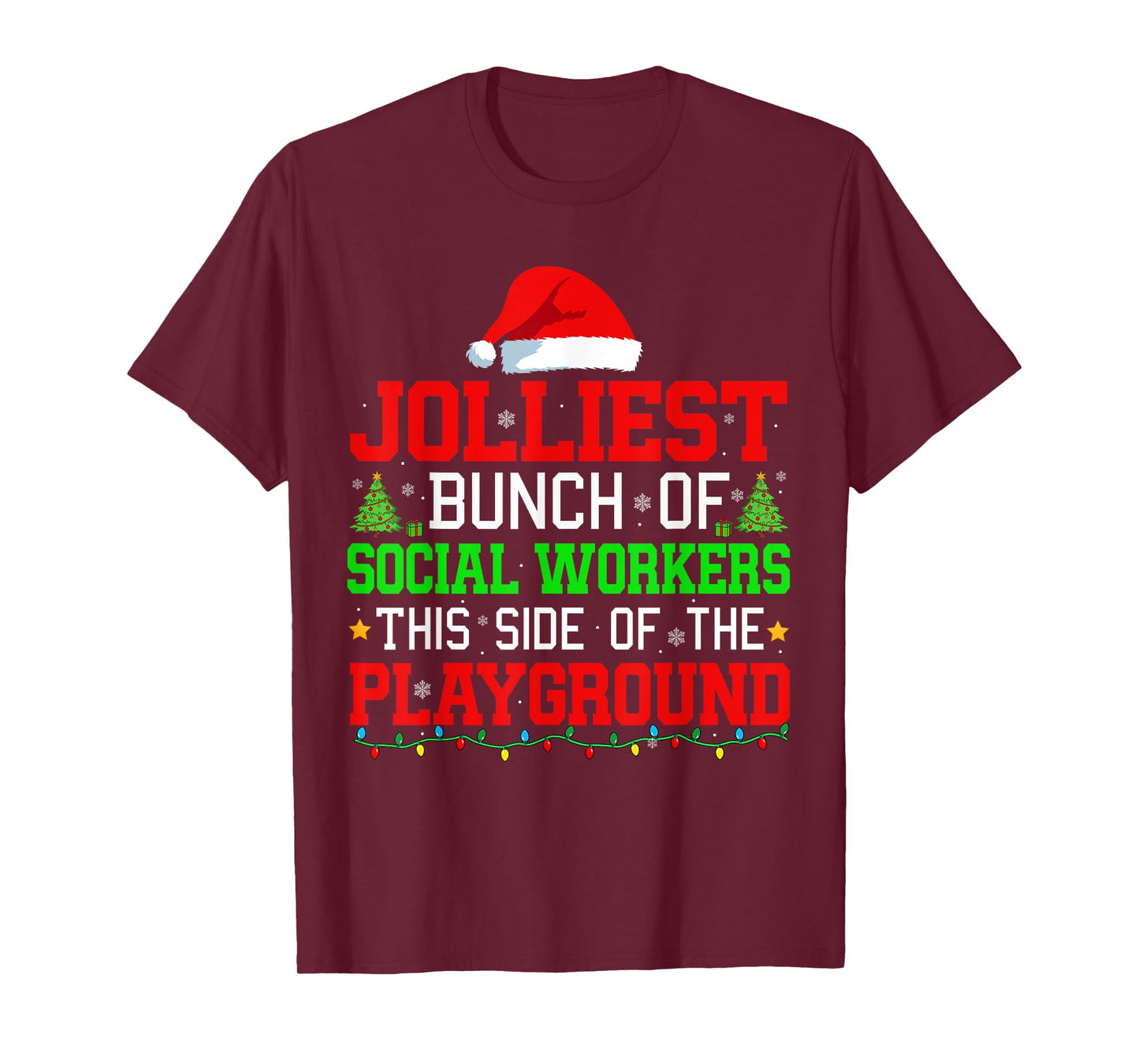 Jolliest Bunch Of Social Workers Of Playground Xmas Job Team T-Shirt