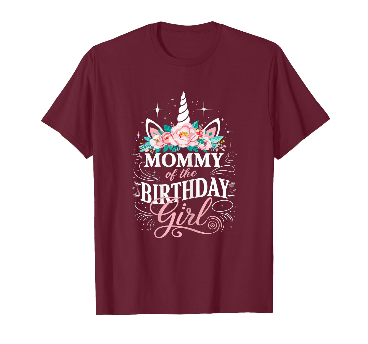 Unicorn Mommy Of The Birthday Girl Mother Unicorn Birthday T-Shirt