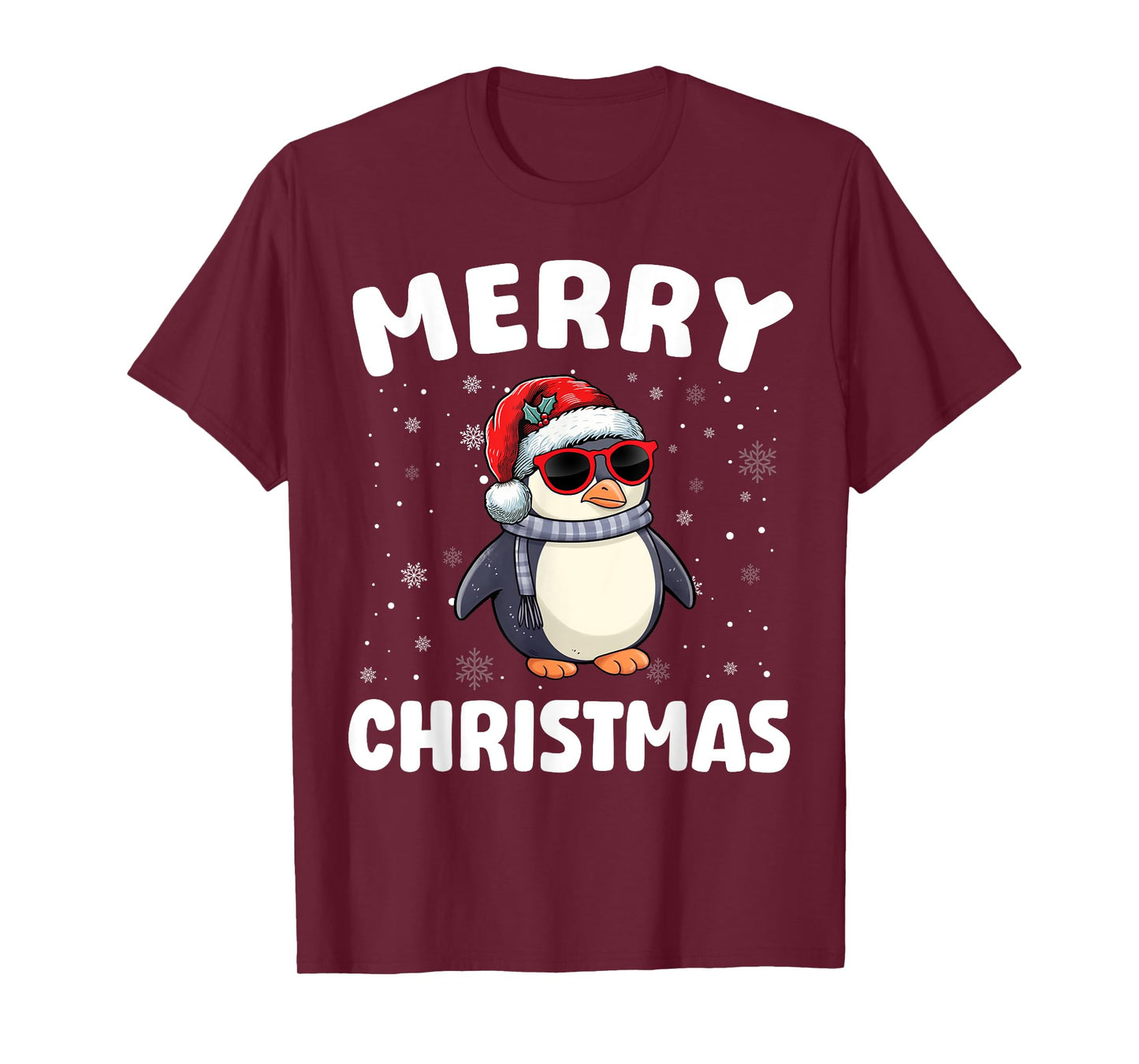 Merry Christmas Penguin Merry Xmas Funny Boy Girl Kids T-Shirt