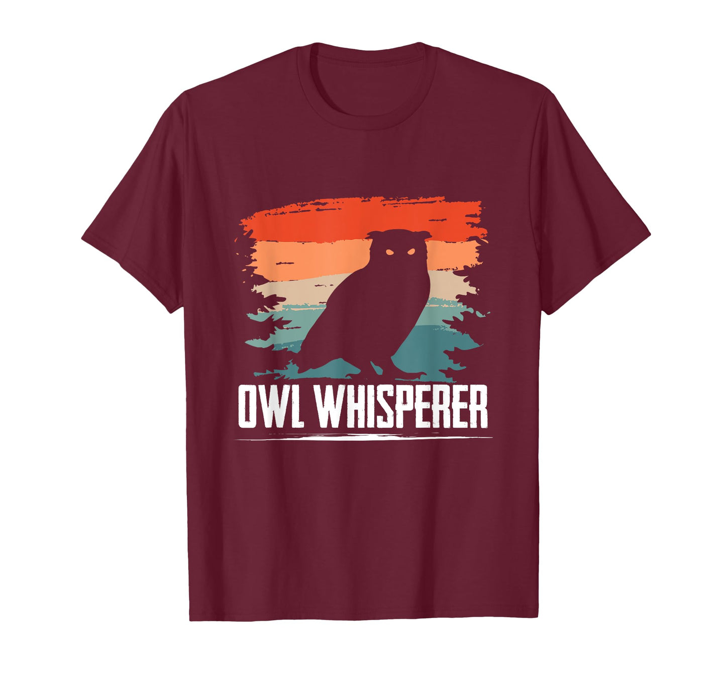 Owl Whisperer Retro Ornithologist Silhouette T-Shirt