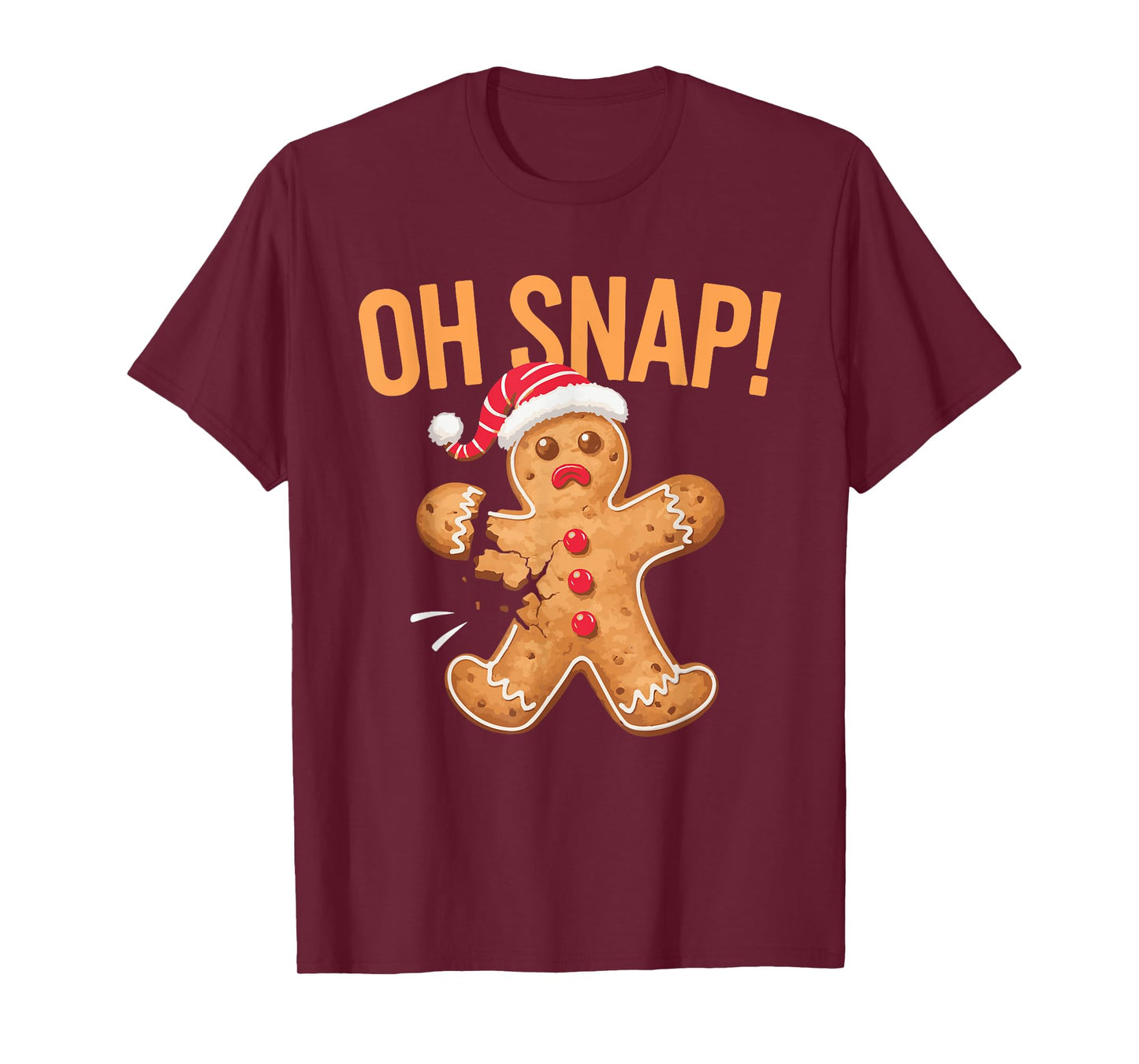 Gingerbread Man Oh Snap Christmas T-Shirt