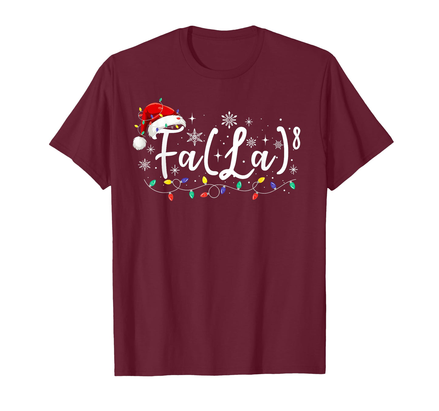 FA (LA)8 Funny Christmas Santa Fa La Math Teacher Student T-Shirt