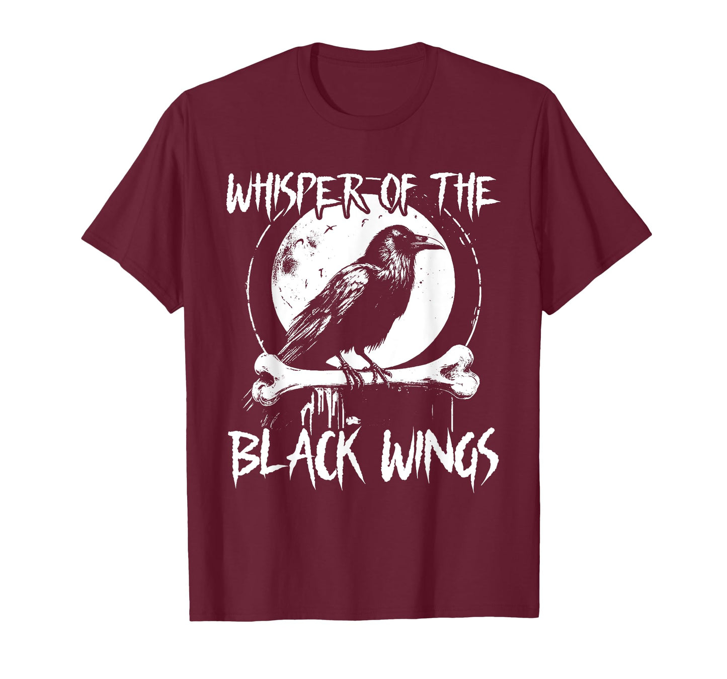 Whisper Of The Black Wing Japanese Bird Black Raven Vintage T-Shirt