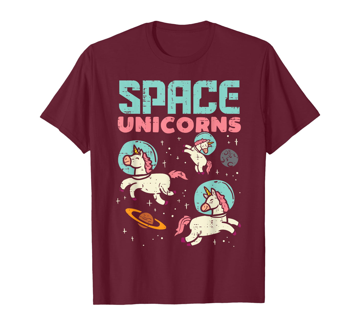 Space Unicorn Astronaut Cute Galaxy Animal Women Girls Kids T-Shirt