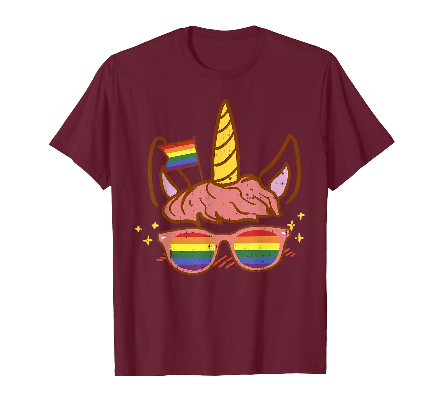 Gay Unicorn Funny Rainbow Animal LGBT Pride Month Girls Gift T-Shirt