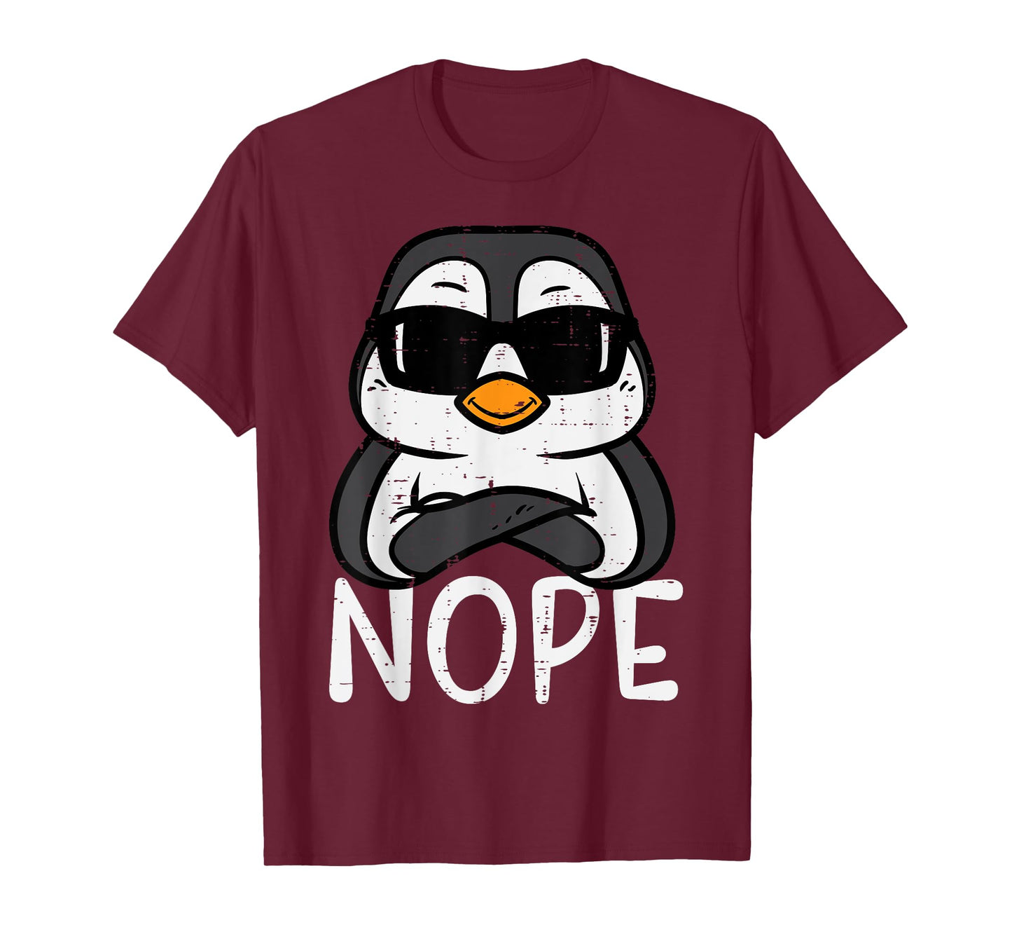 Penguin Nope Sunglasses Cool Boys Kids Toddler Men Women T-Shirt