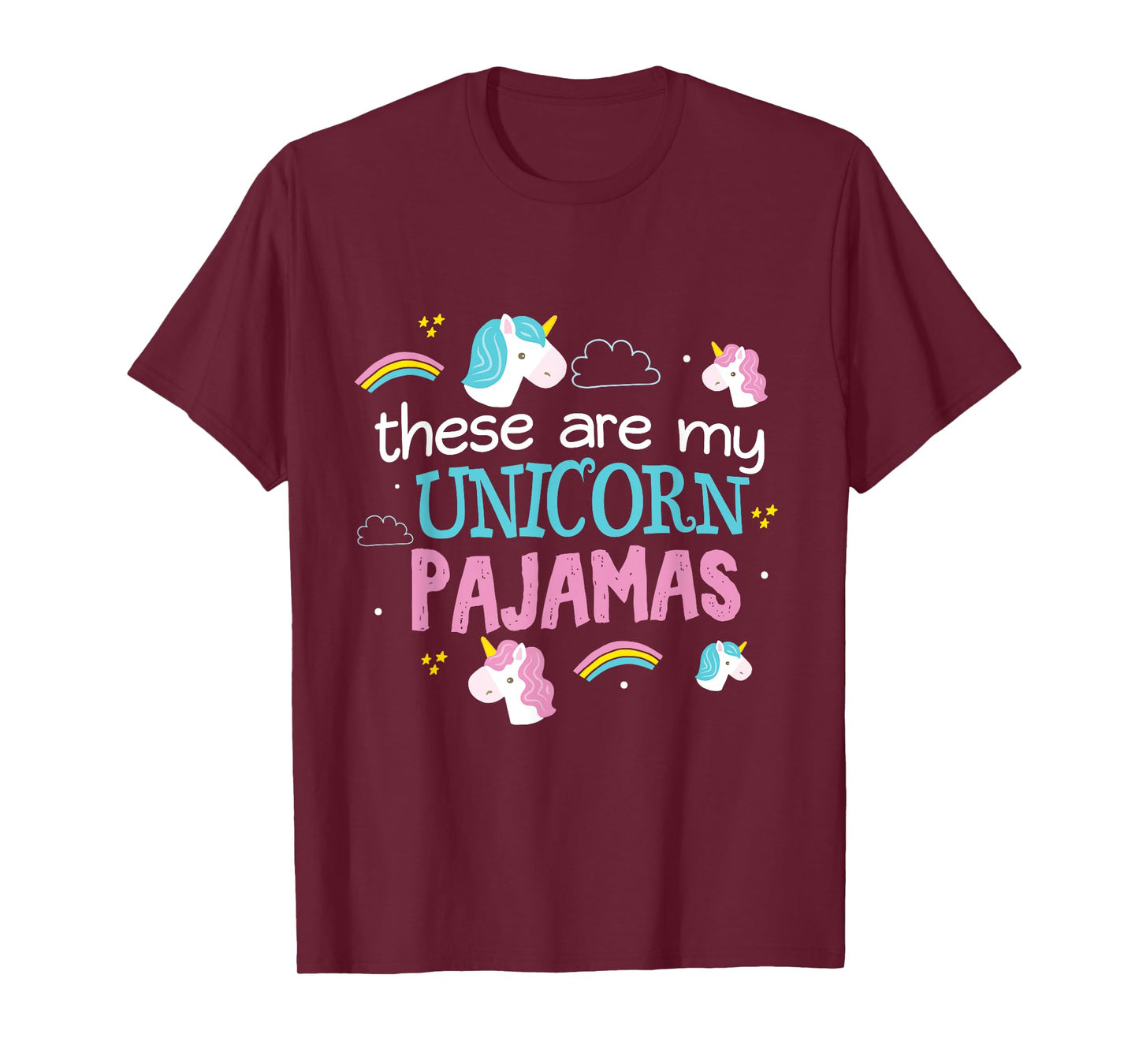 Adorable Unicorn Lover Pajama PJ Top Cute T-shirt Girls Gift T-Shirt