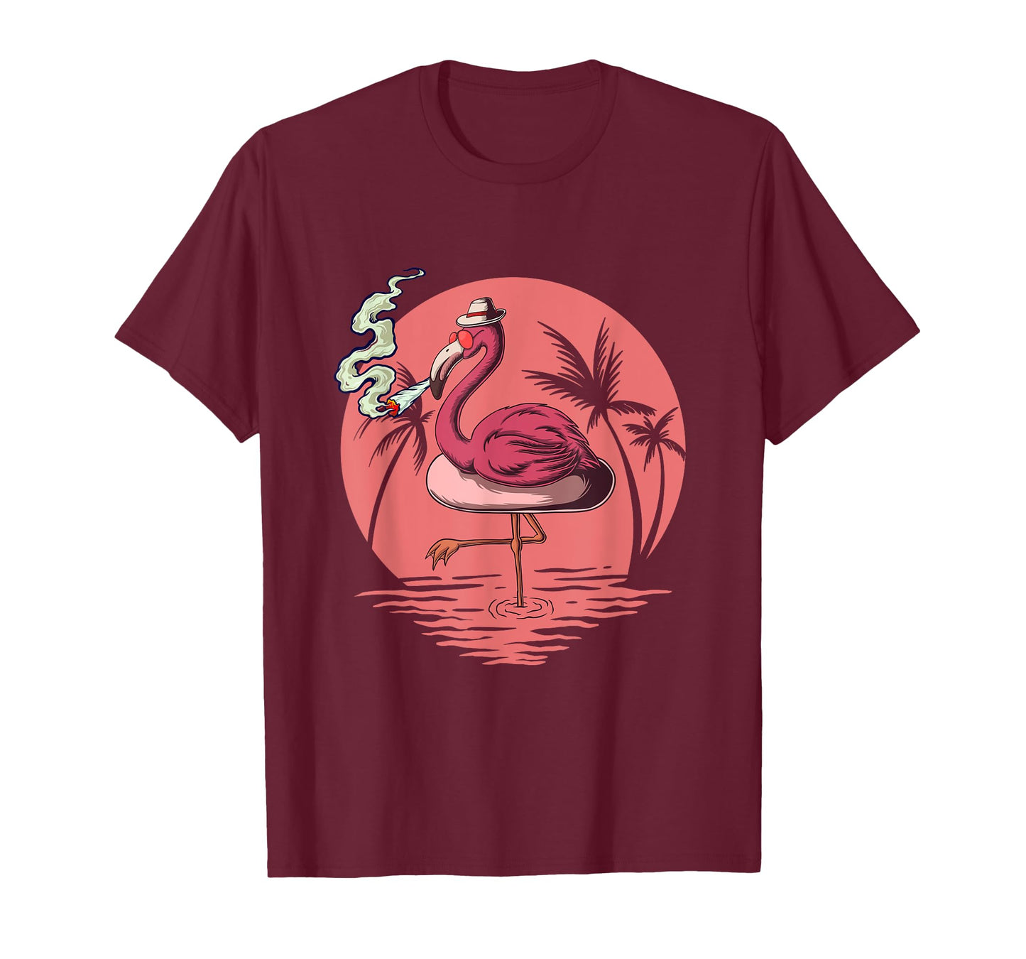 Flamingo 420 Stoner Spirit Summer Weed For Cannabis Lover T-Shirt