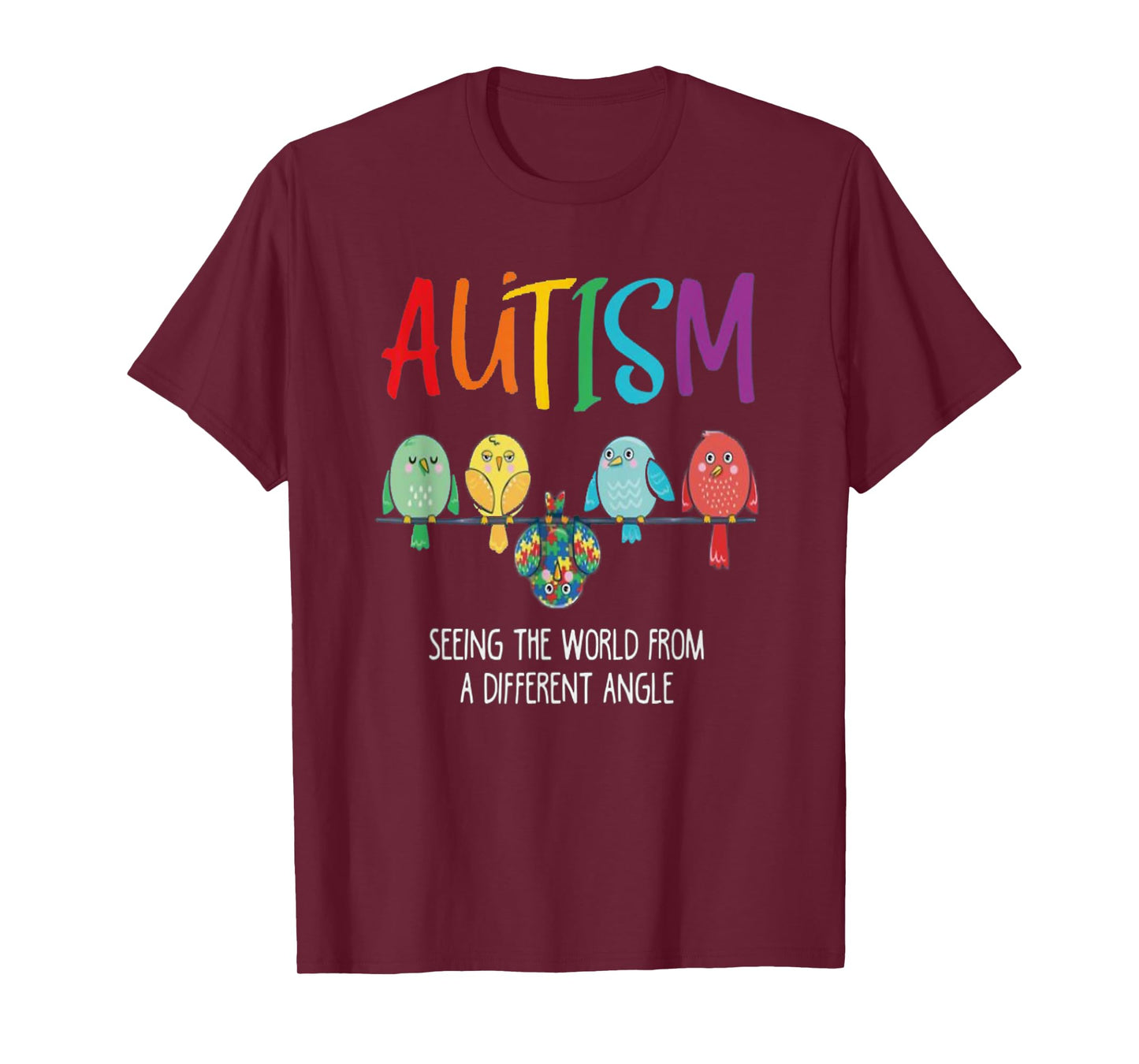 Autism Awareness Cute Owl Color Puzzles autism T-Shirt kids T-Shirt