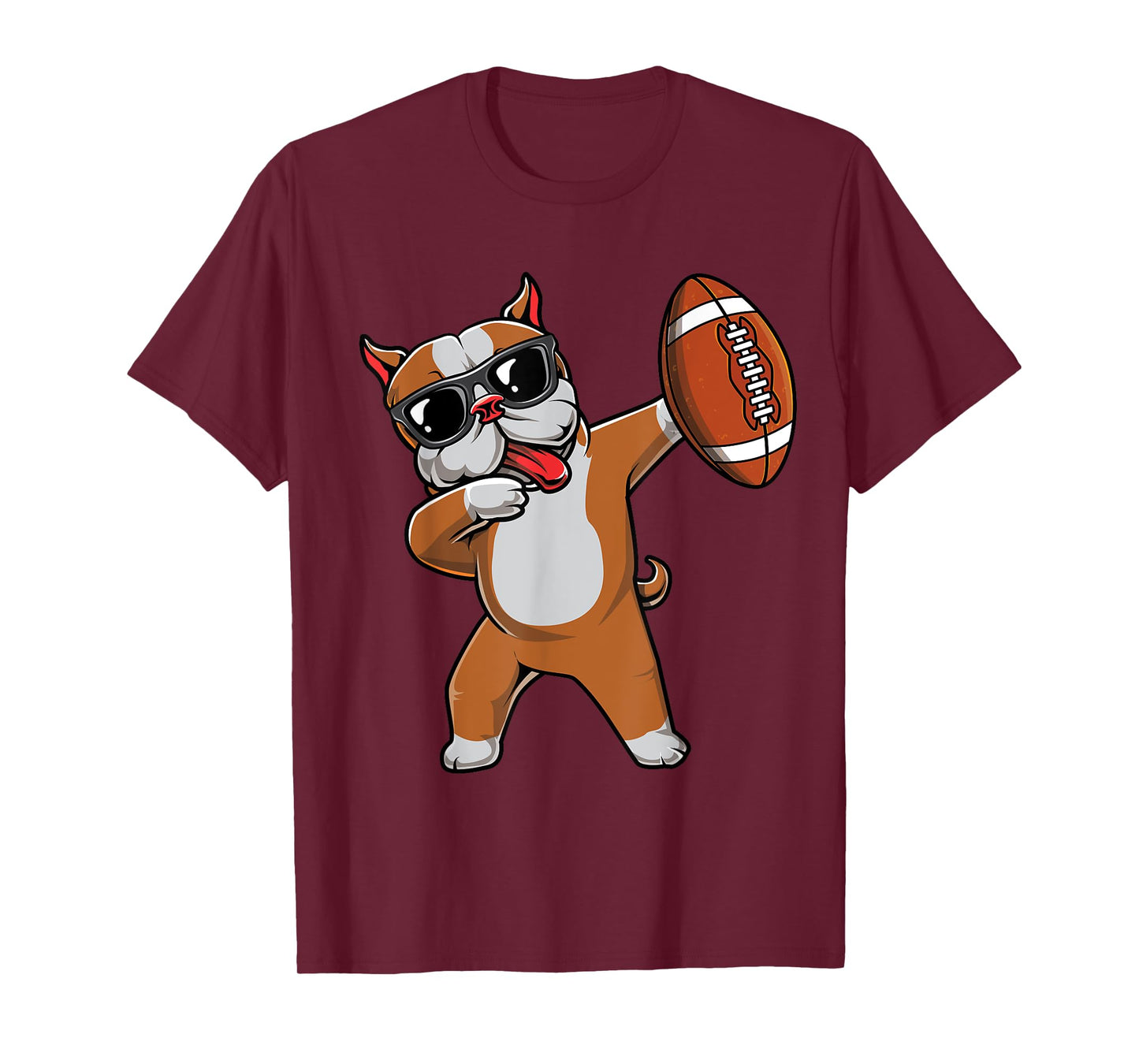 Dabbing Pitbull Dog Cute Pit Bull Dab Boys Football Gift T-Shirt