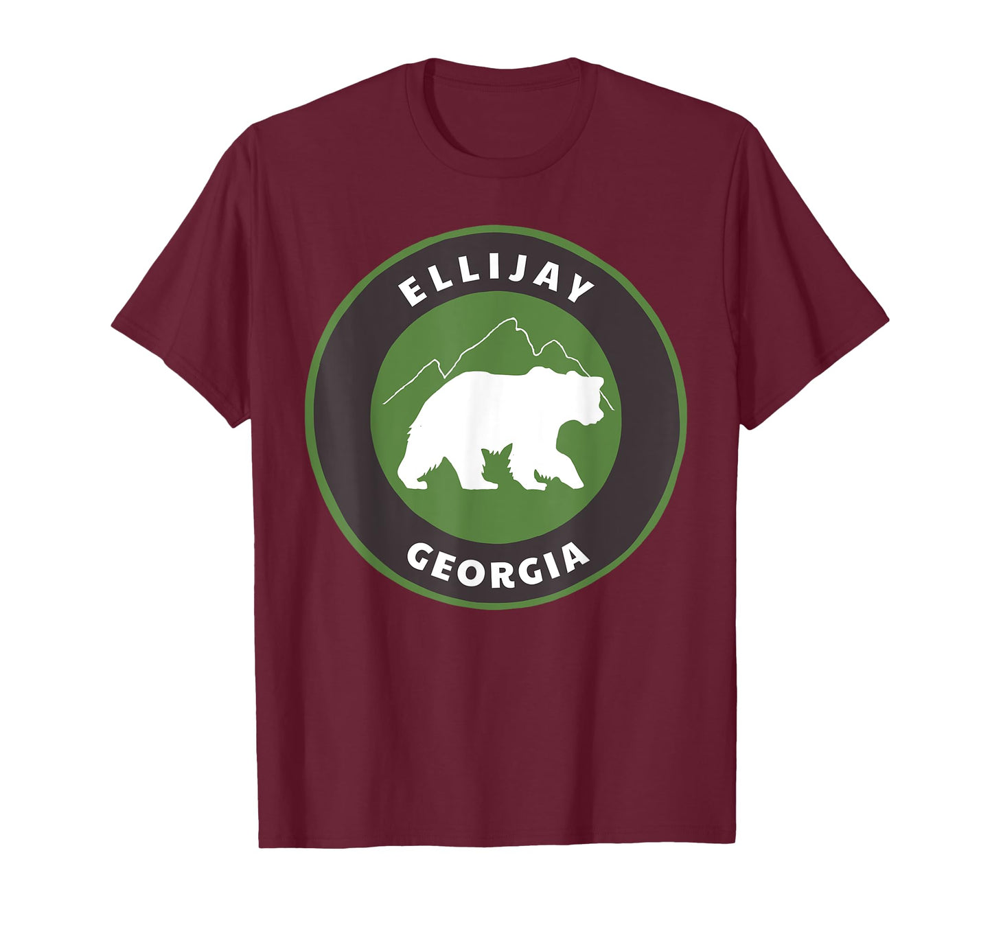Ellijay Georgia Outdoors GA Bear Mountains Badge T-Shirt