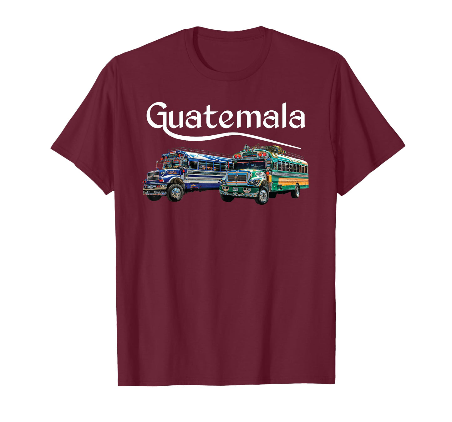 Chicken Bus Guatemala Chapin Quetzal Antigua Tikal Maya 502 T-Shirt