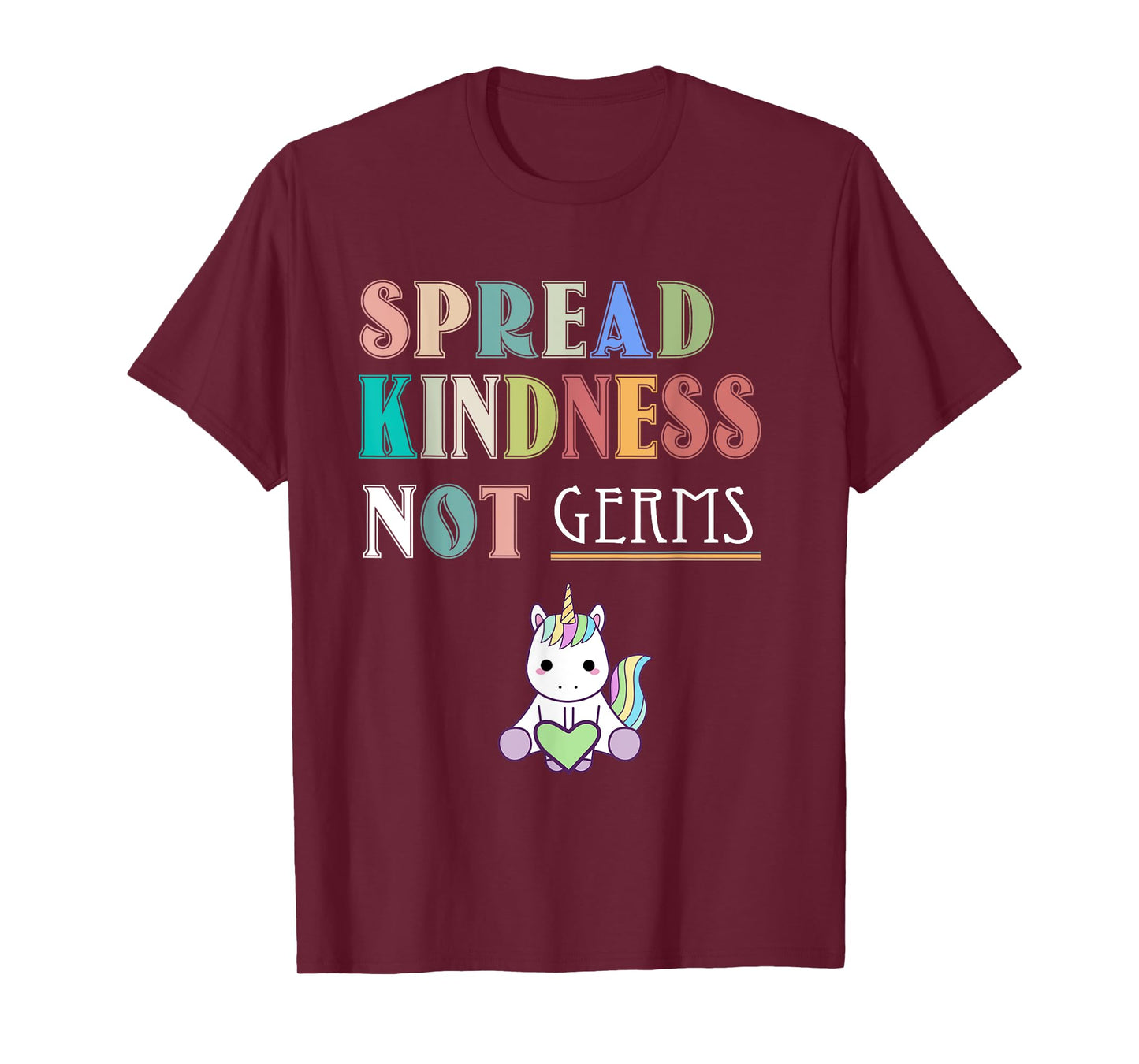 Spread Kindness Not Germs Essential Unicorn Cat Lover Funny T-Shirt
