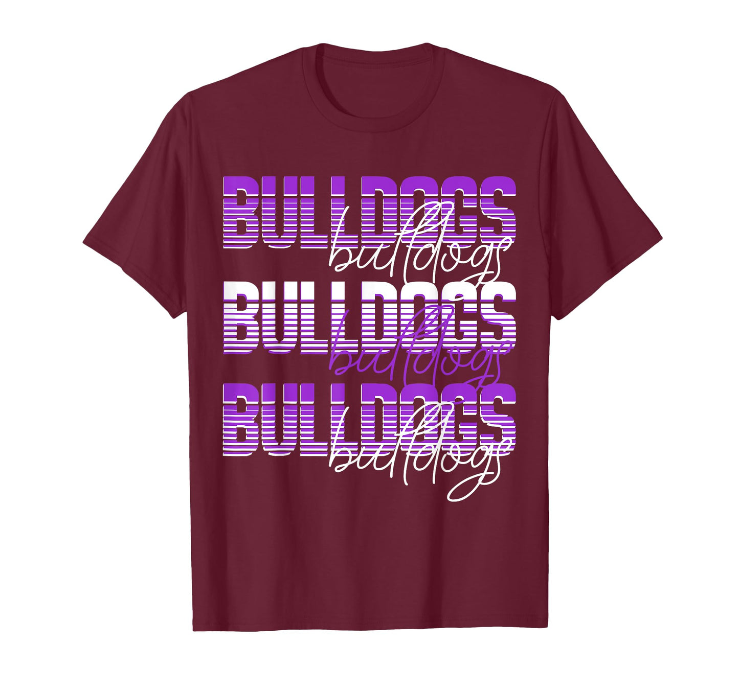 Bulldogs School Spirit Purple Bulldog Pride Game Day mascot T-Shirt