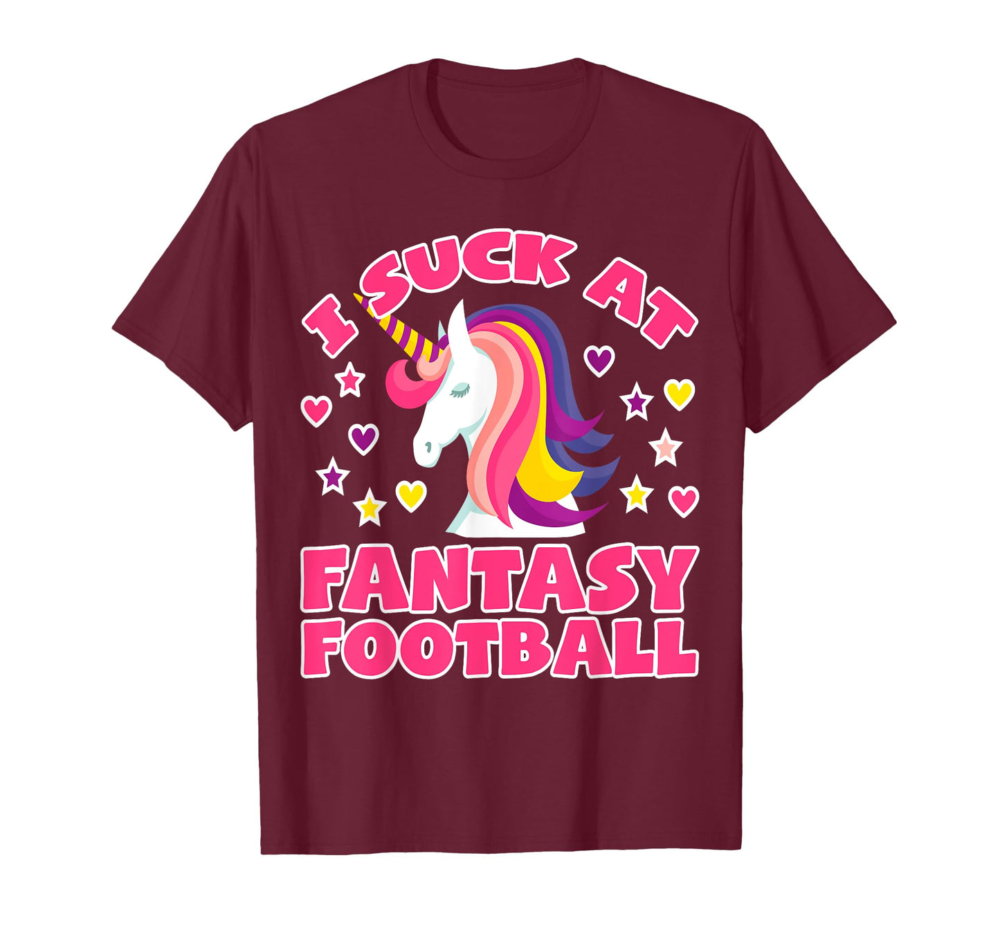 Suck At Fantasy Football Shirt | Funny Unicorn Loser Trophy T-Shirt