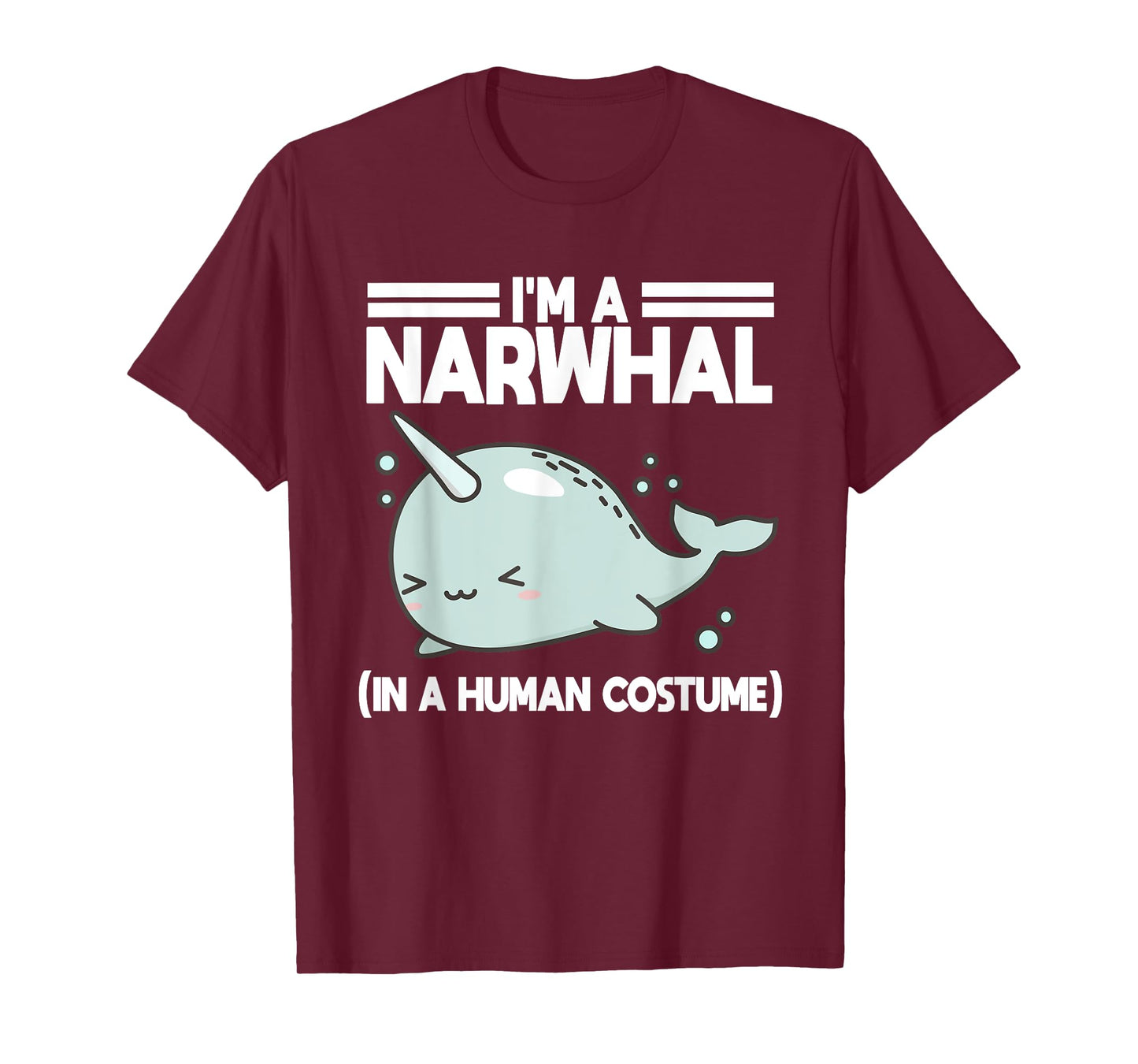 Narwhal Halloween Costume Narwhale Whale Sea Lover Ocean T-Shirt